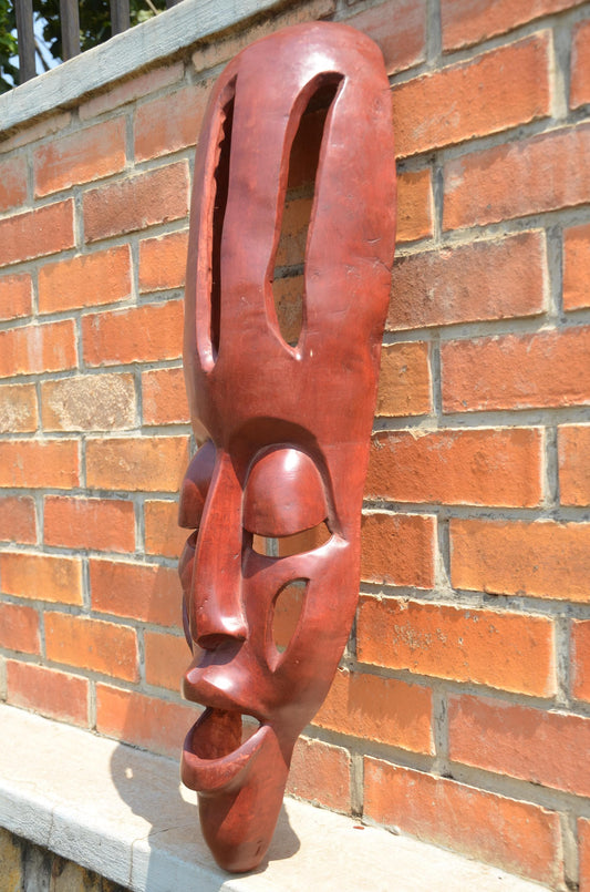 Authentic Large Rwandan Decorative Wall Mask | East African Art