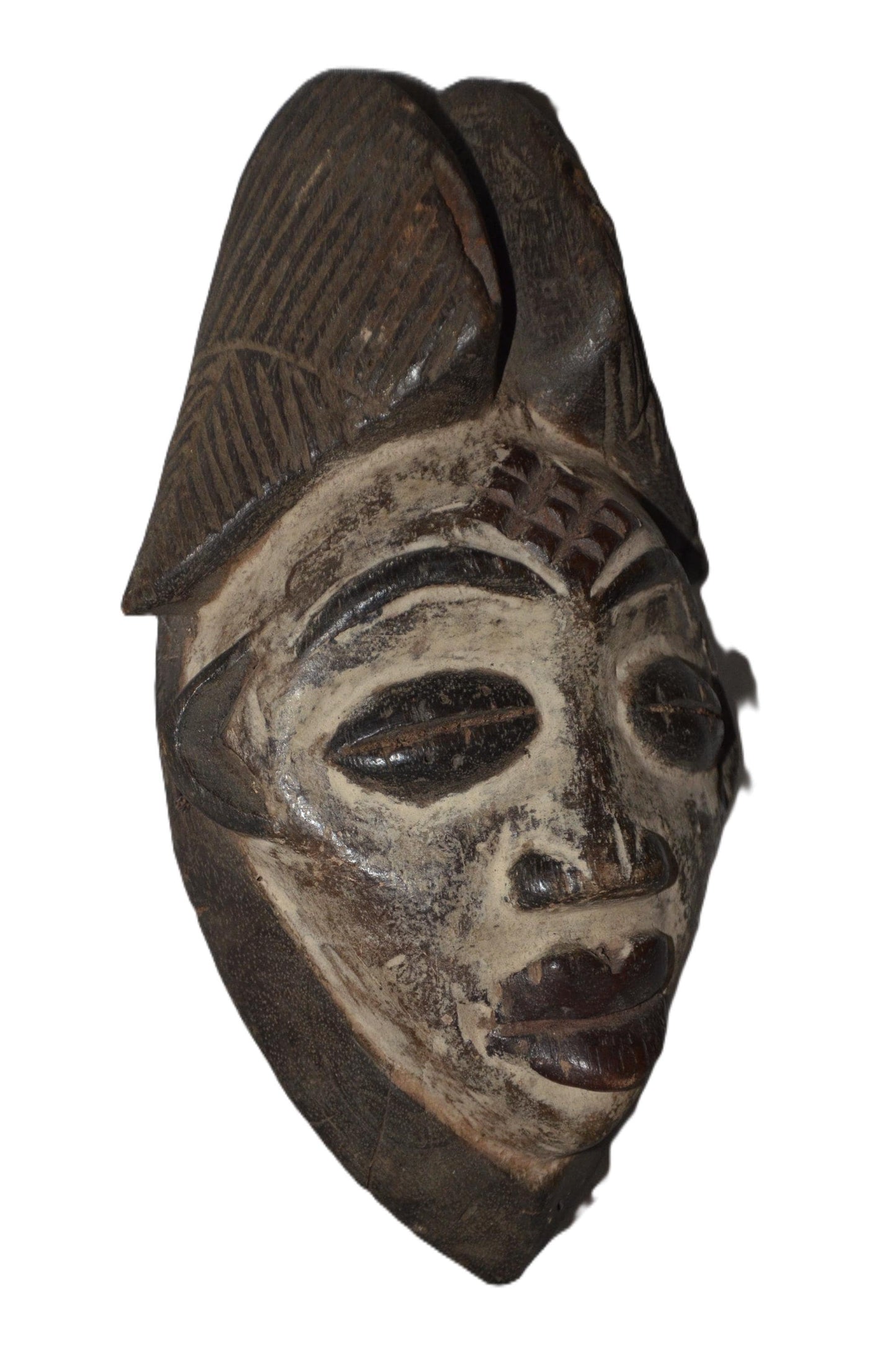 Authentic Bapunu Mask | Punu Tribal Art | Congolese Wood Wall Sculpture
