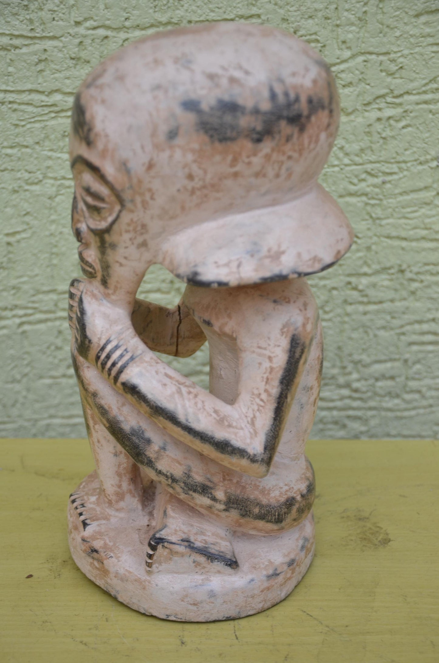 Kwele Thinker Wooden Figure | Congo Tribal Art