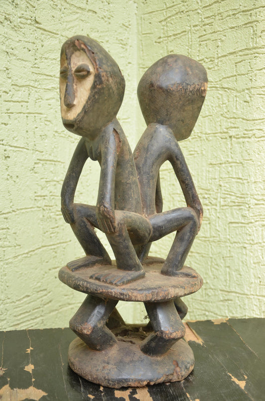 Authentic Lega Janus Figure | Congolese Philosophical Art