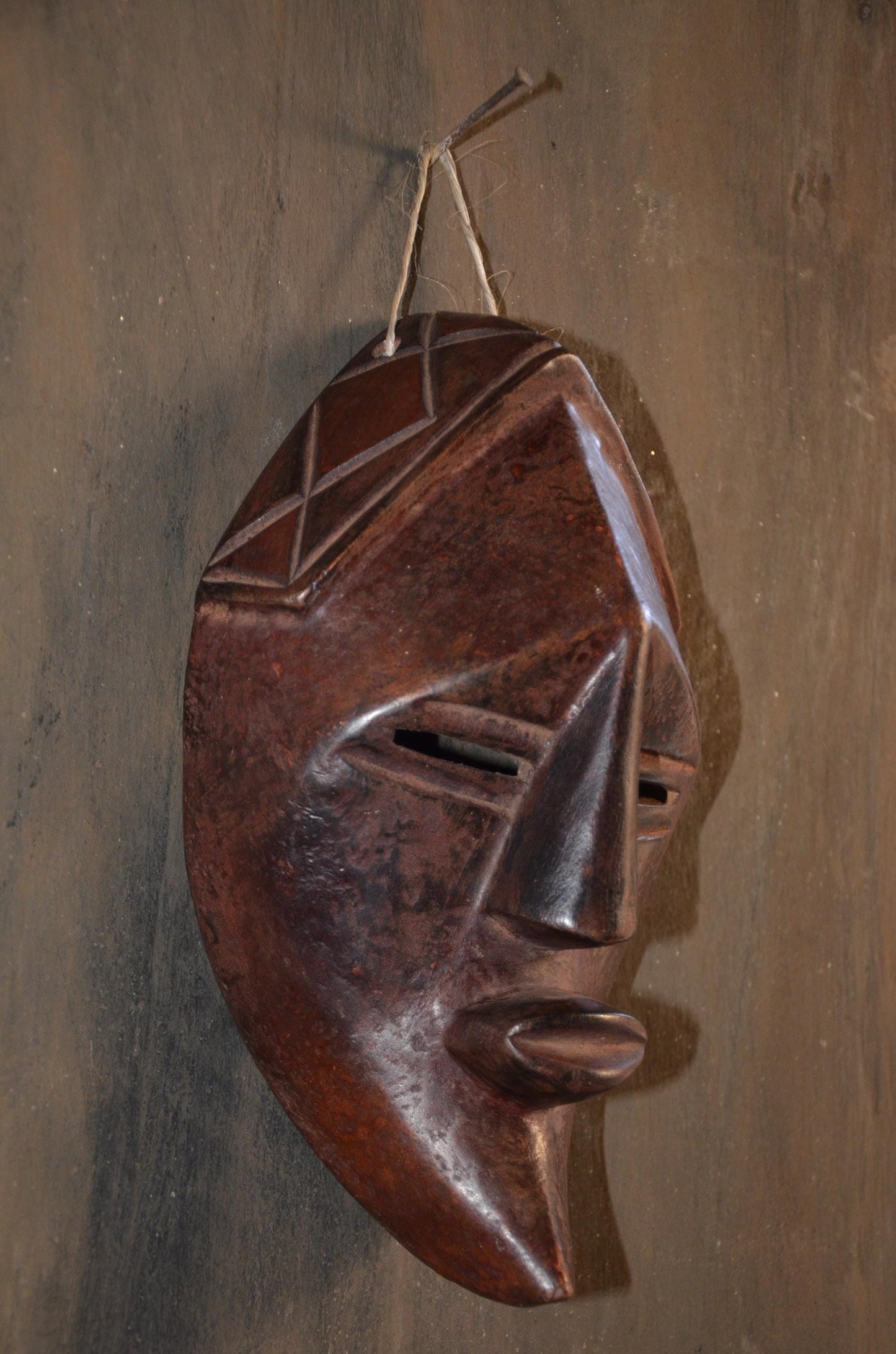 Authentic Lwalwa Mask | Congolese Cubist Style | Tribal Wood Art