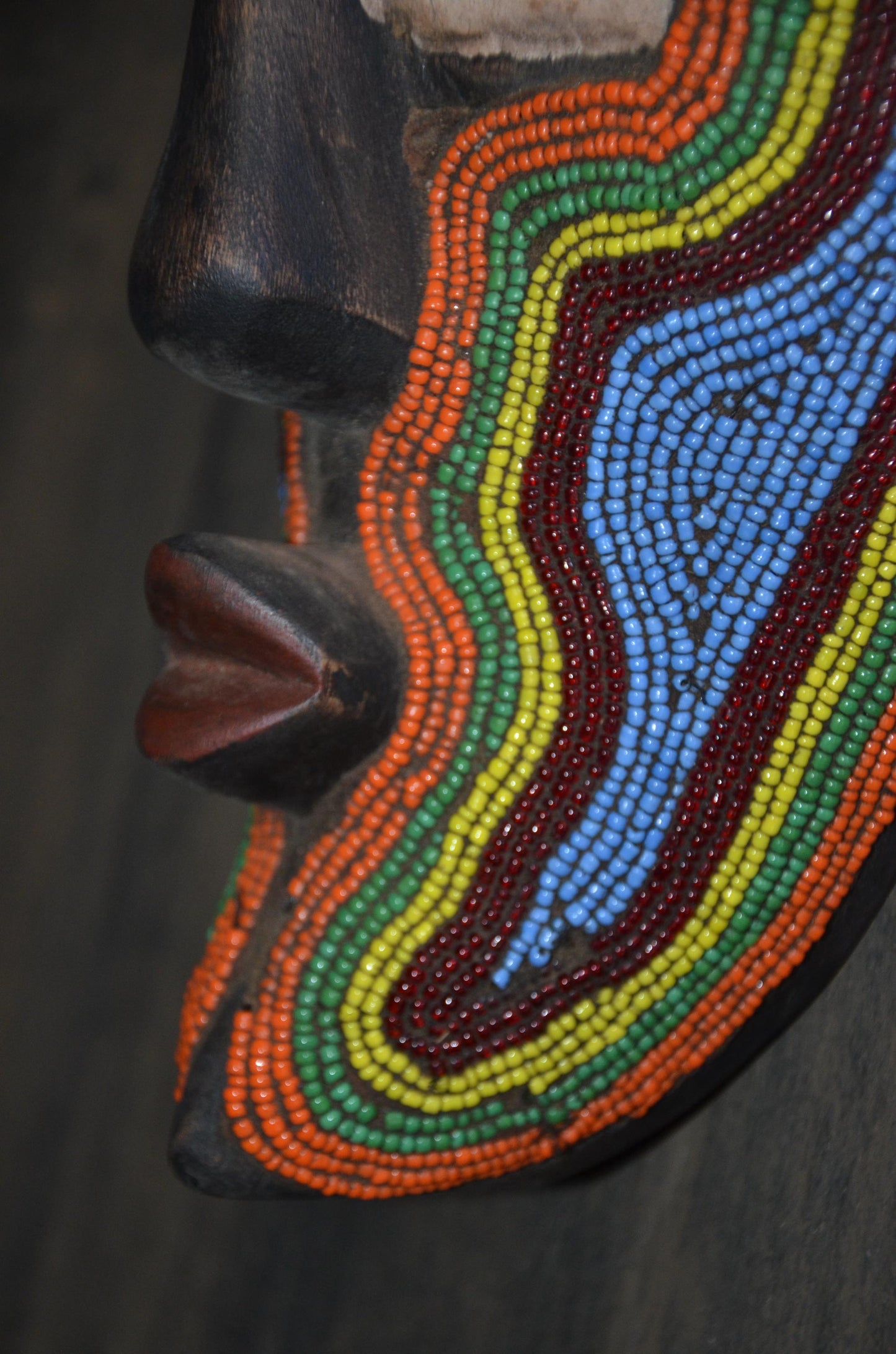 Authentic Bamileke Beaded Mask | Cameroon Grassfields | Tribal Art
