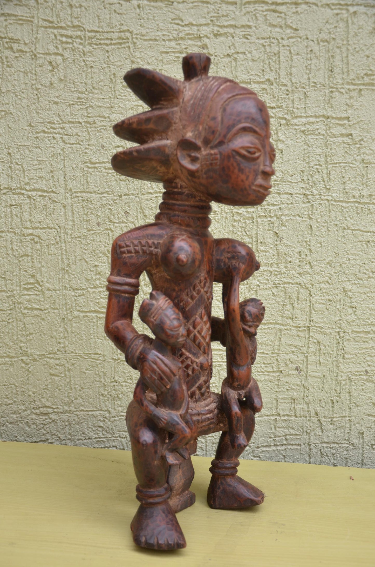 Yoruba Wooden Maternity Sculpture | African Tribal Art