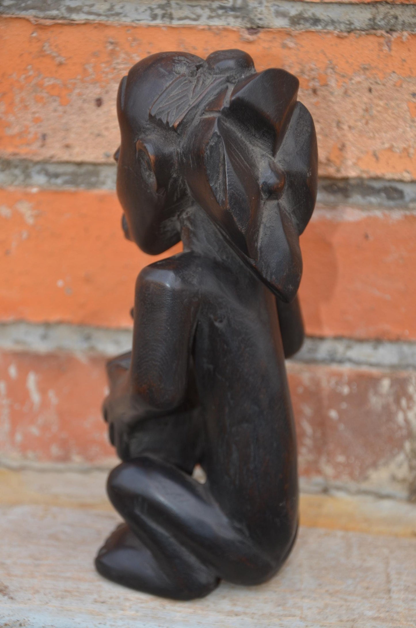 Authentic Luba/Hemba Female Figure with Cup | Congolese Art