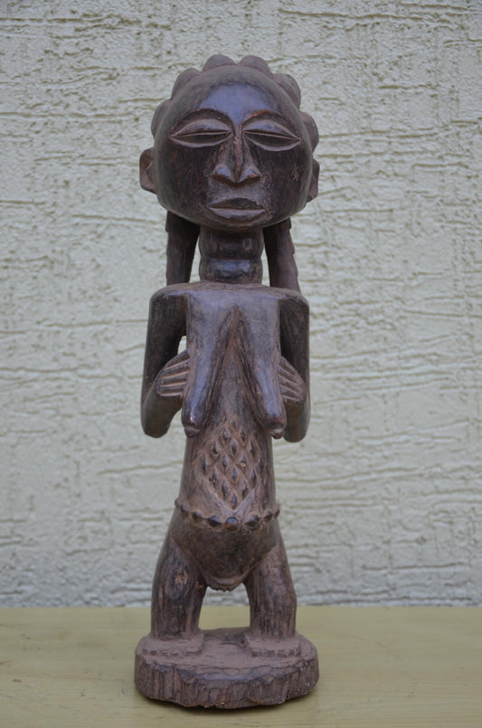 Luba Hemba Female Wooden Figure | DRC Ethnographic Art