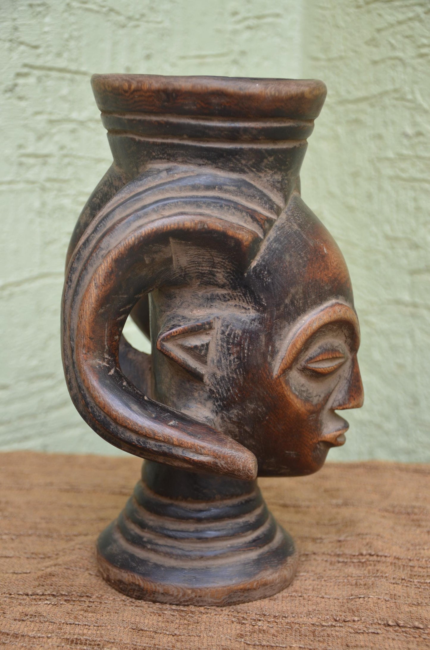 Authentic Kuba Prestige Palm Wine Cup | Royal Congolese Art