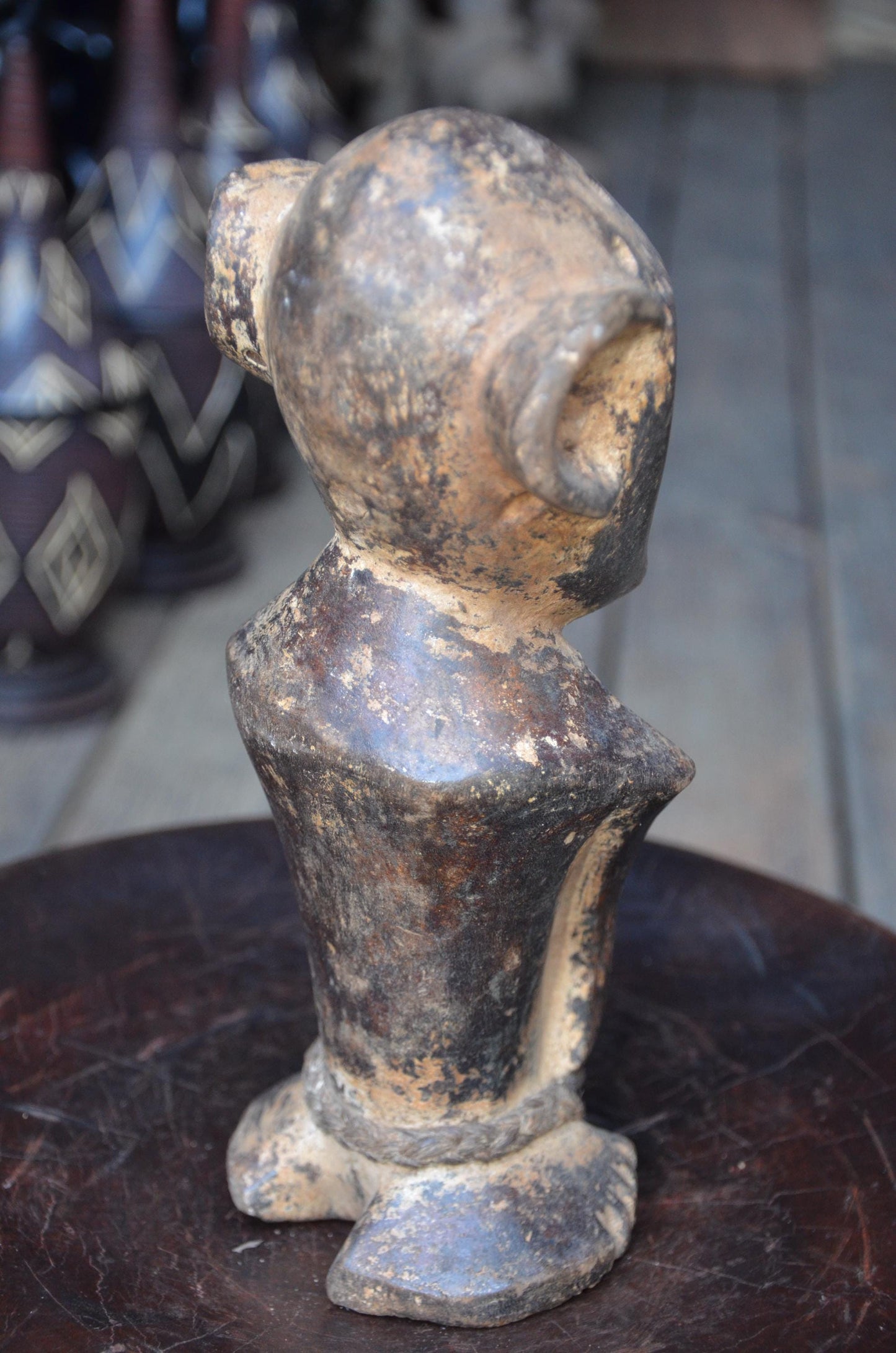 Authentic Lega Leopard Hybrid | Animal Sculpture | Tribal Wood Art