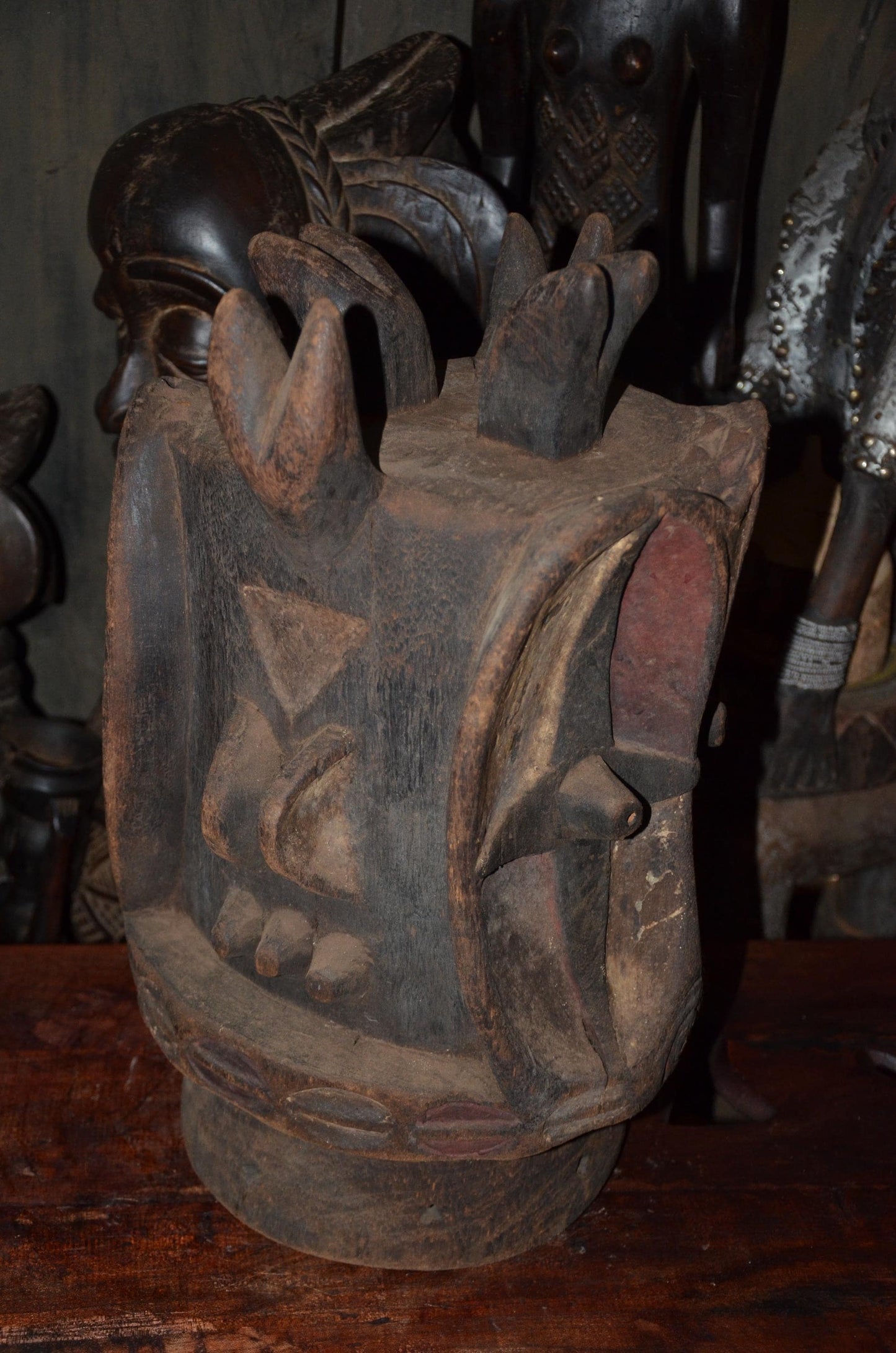 Authentic Bobo Bwa Mask | Polychrome Helmet Mask | Tribal African Art