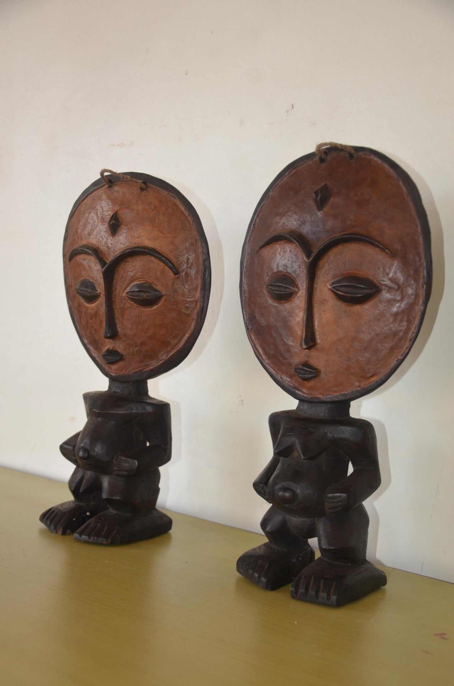 Ashanti Akua'ba Statue – 17" Hand-Carved Wood – Ghana Fertility Ritual Art