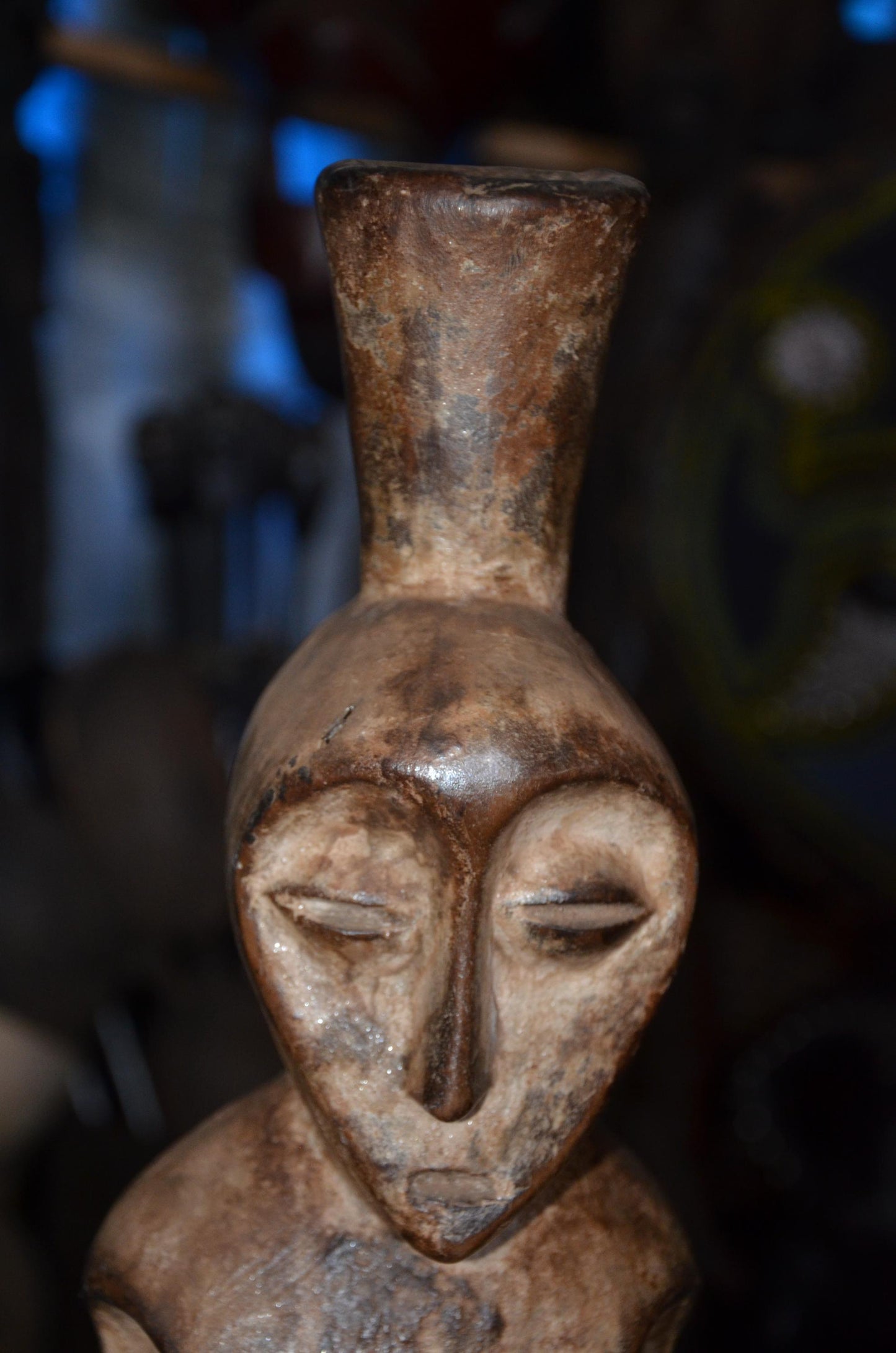 Lega Multi-Faced Statue | Authentic Congolese Wood Art | Ancestral Tribal Sculpture