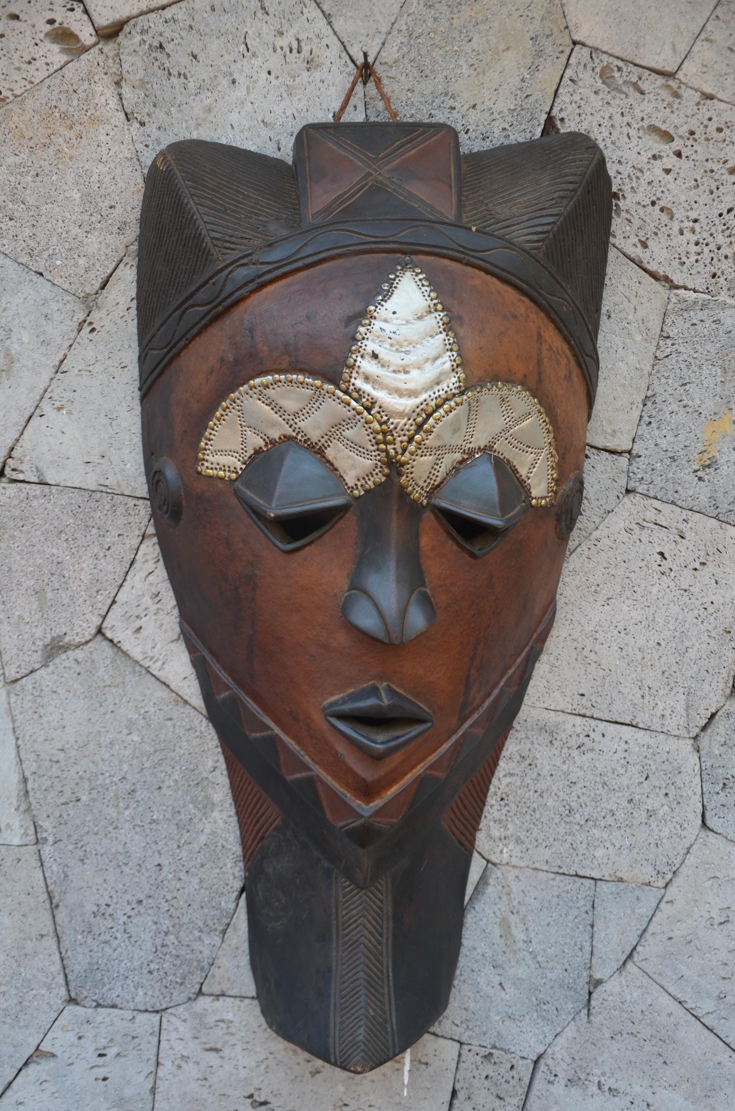 Authentic Chokwe Mask | Large Congolese Tribal Art | Statement Piece