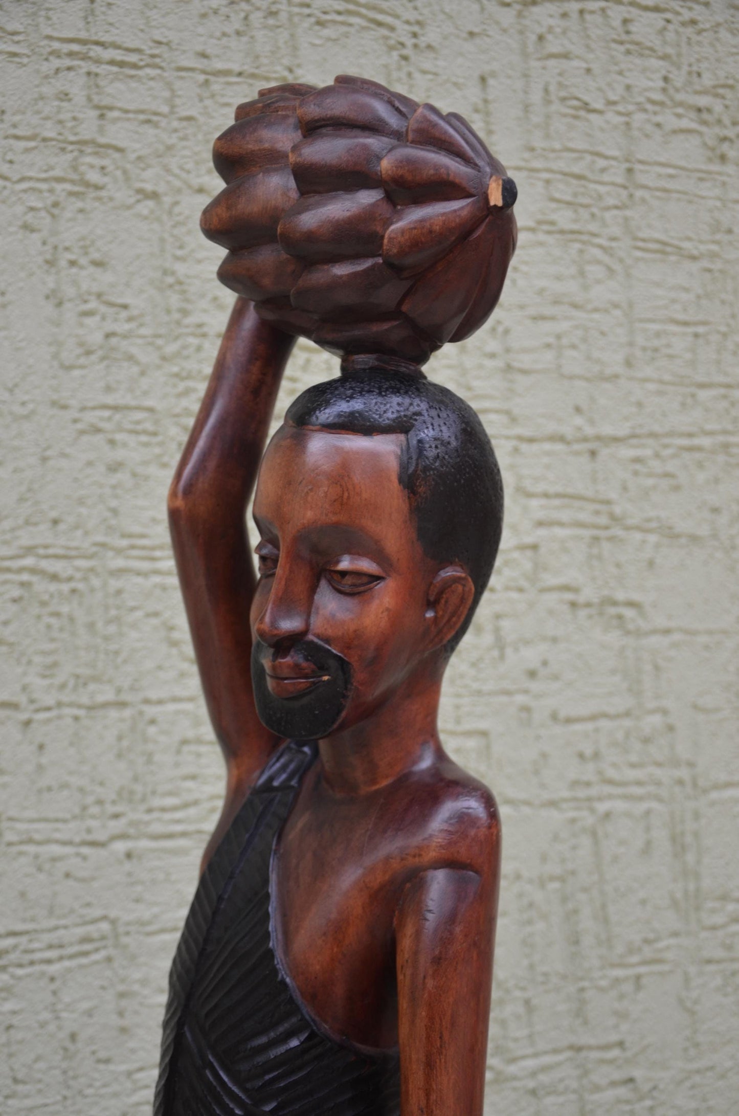 Monumental African Banana Harvester Statue | Tribal Art