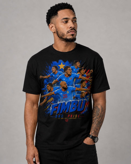 Fimbu DRC Pride T-Shirt, Congo Les Leopards Shirt, DRC Football Fan Tee, Congolese Soccer Shirt, Congo Pride Graphic Tee