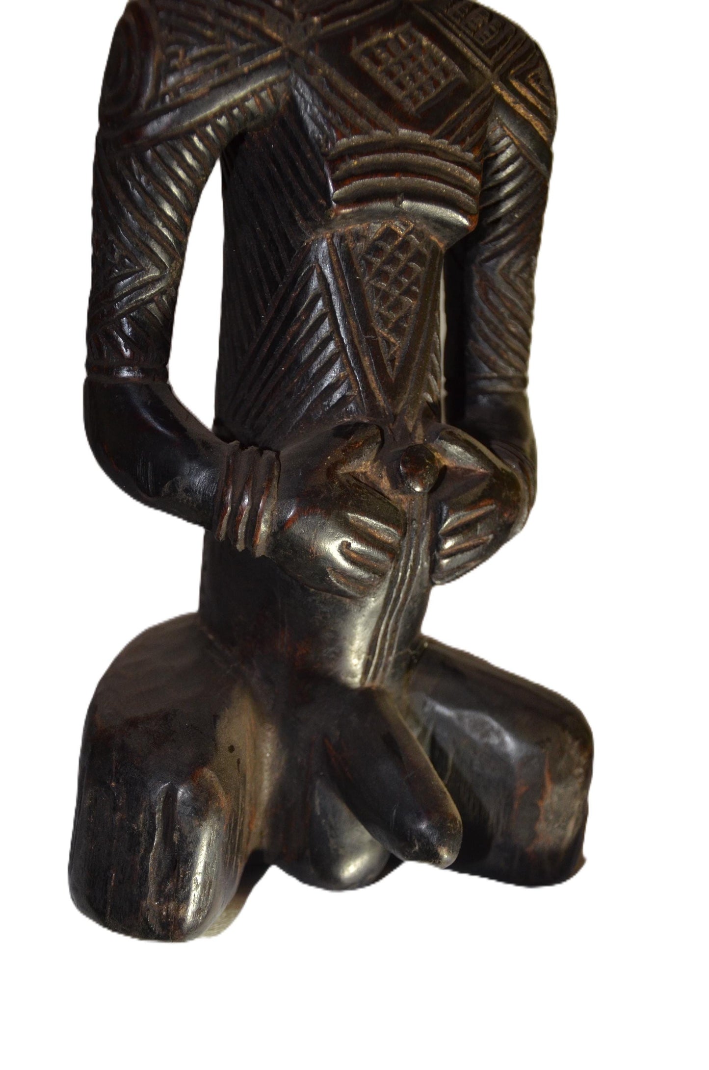 Authentic Ndeketse Statue | Male Tribal Figure | Hand-Carved Wood Art