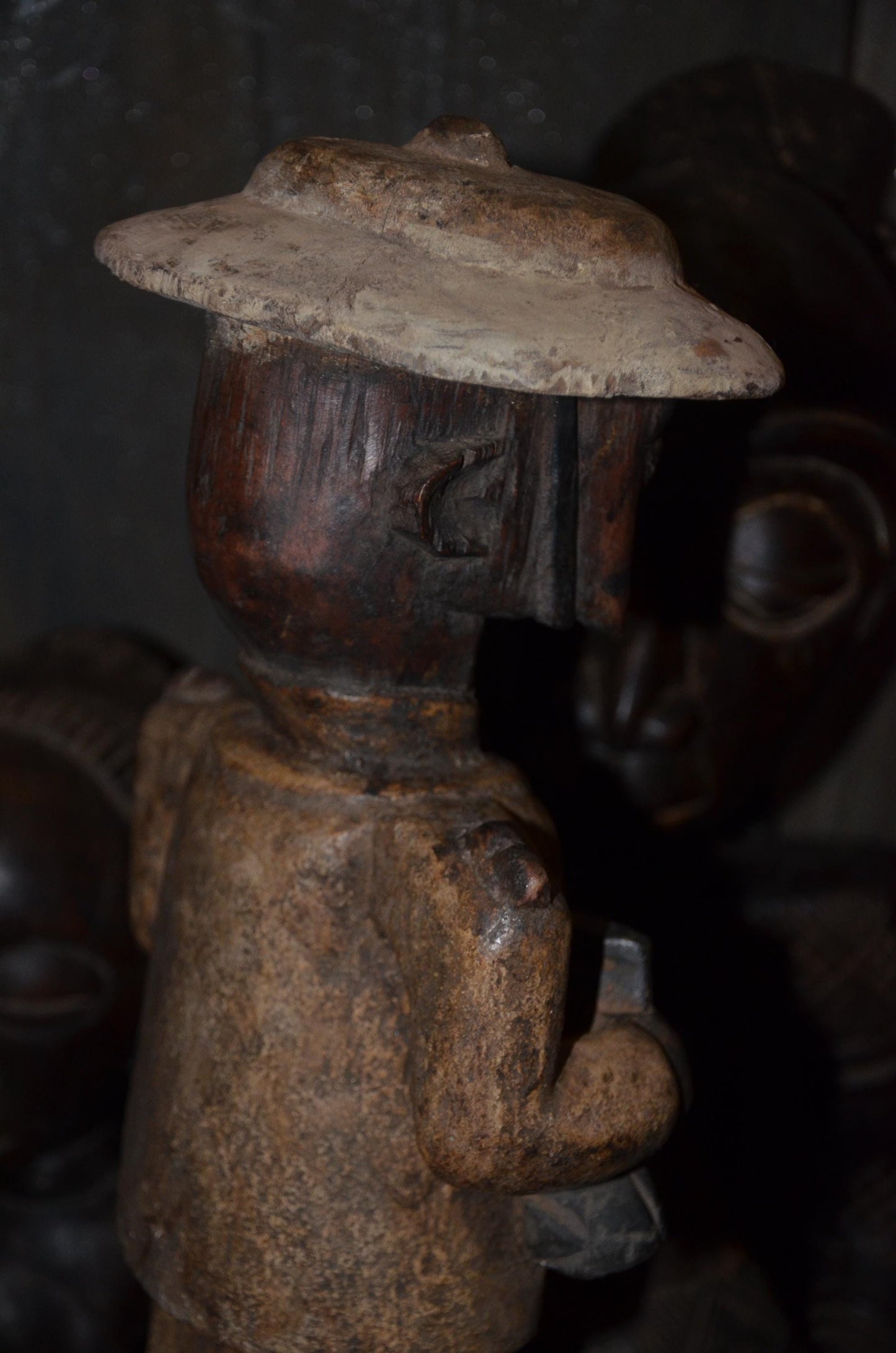 Colonial Era Wood Statue | Tax Collector Figure | Congolese Tribal Art