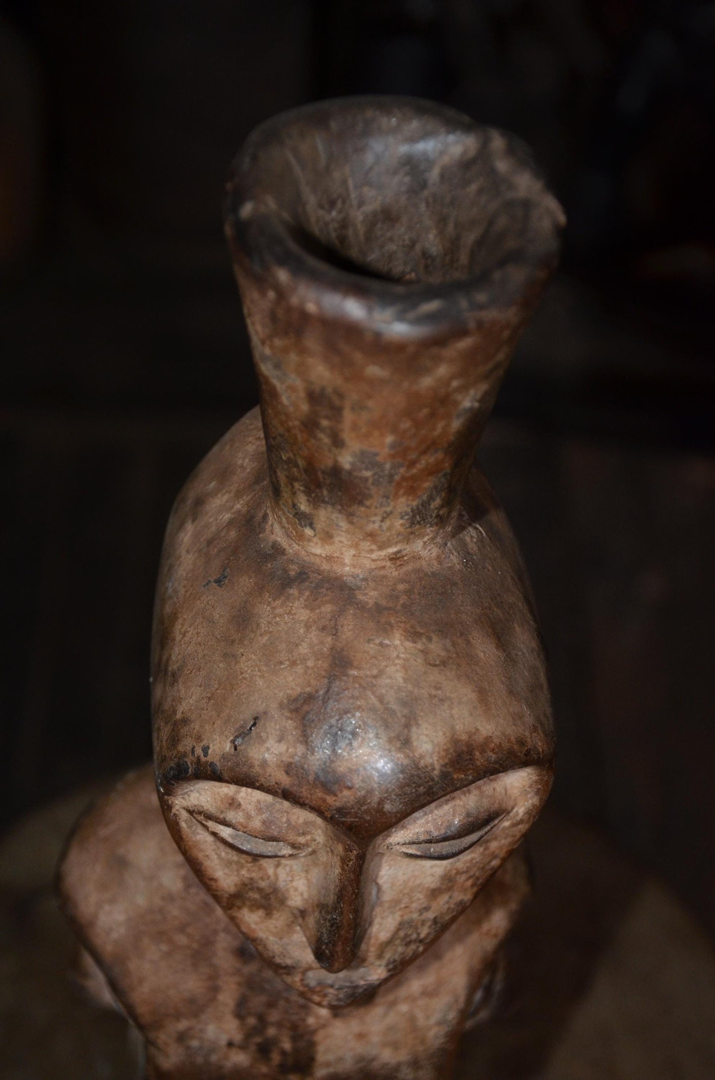 Lega Multi-Faced Statue | Authentic Congolese Wood Art | Ancestral Tribal Sculpture