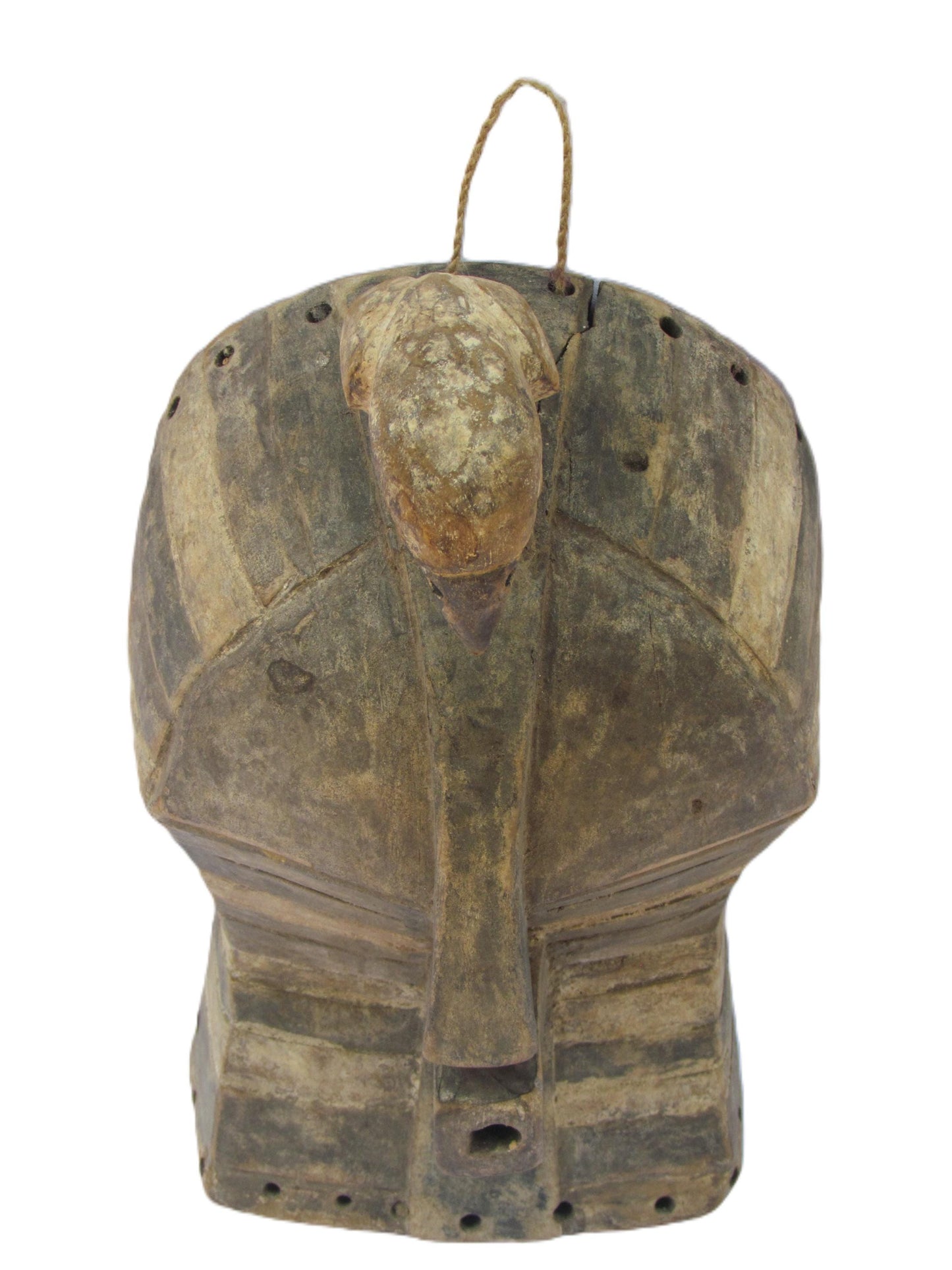African Mask | Hand-Carved Antique Songye | Unique Wall Art Decor | Ethnic Home and Tribal Collectibles.