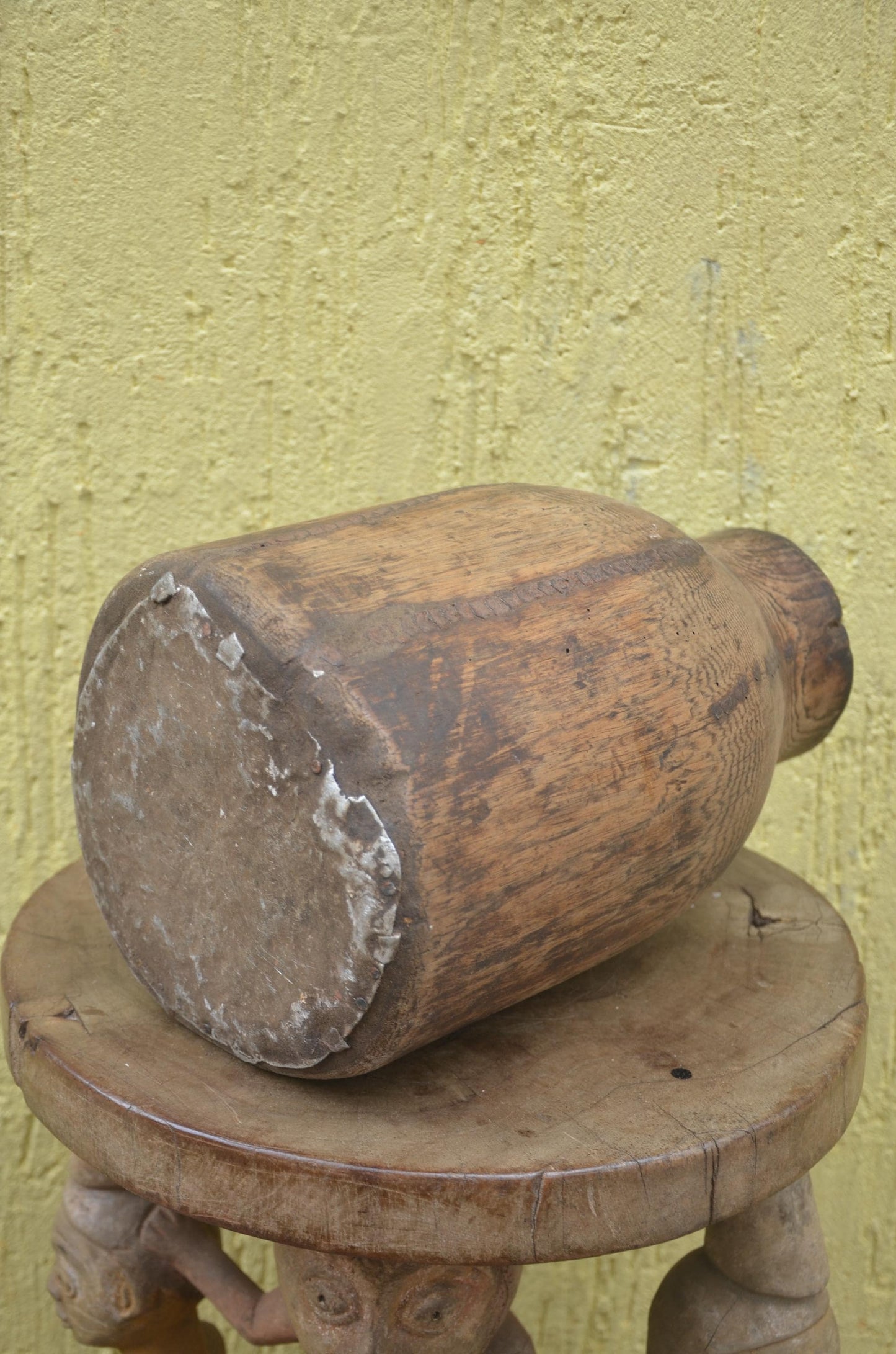 Authentic Rwandan Milk Vessel | Carved Icyansi | Traditional Wood Art