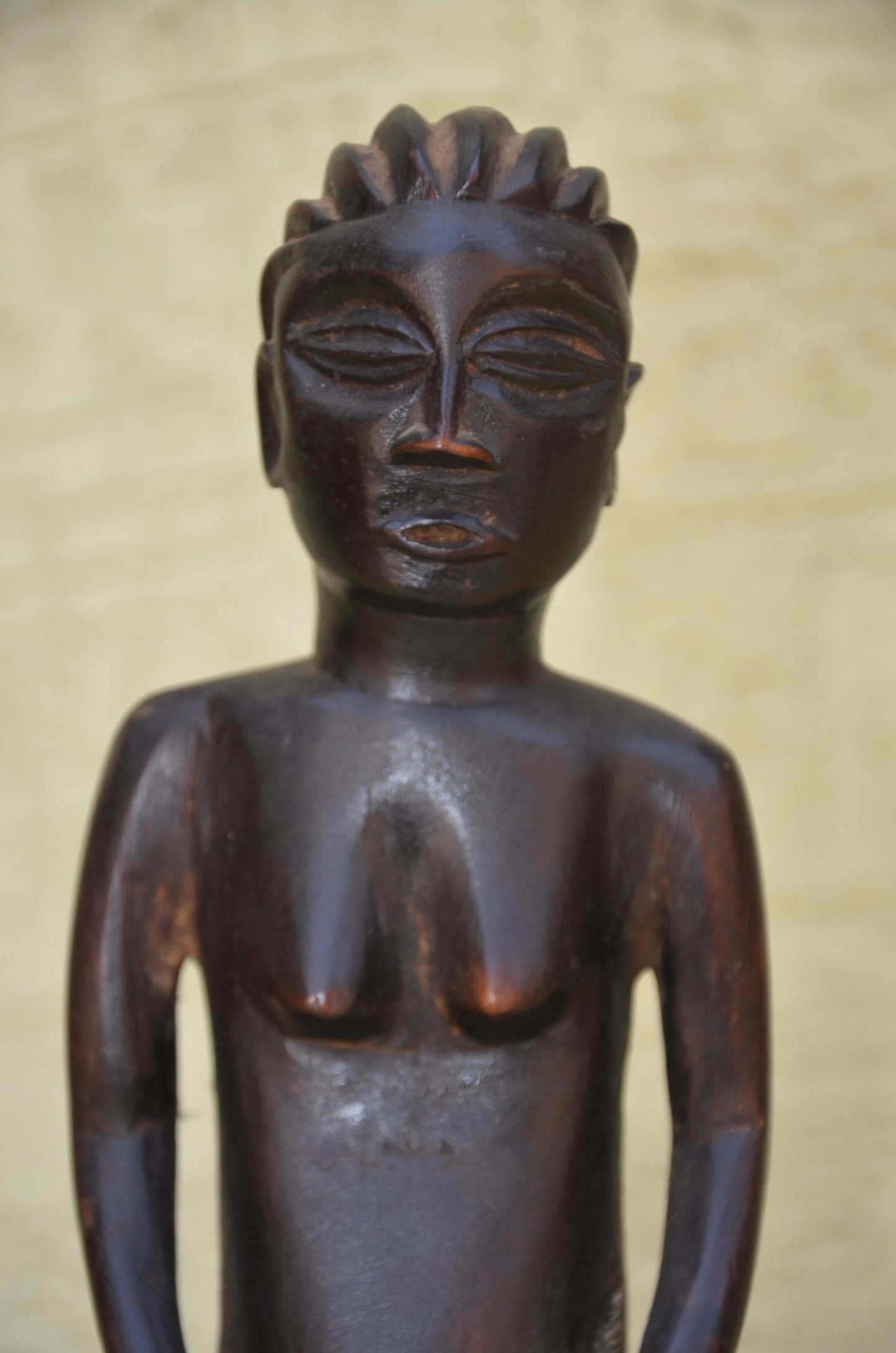Authentic Luba Female Maternity Figure | Congolese Art