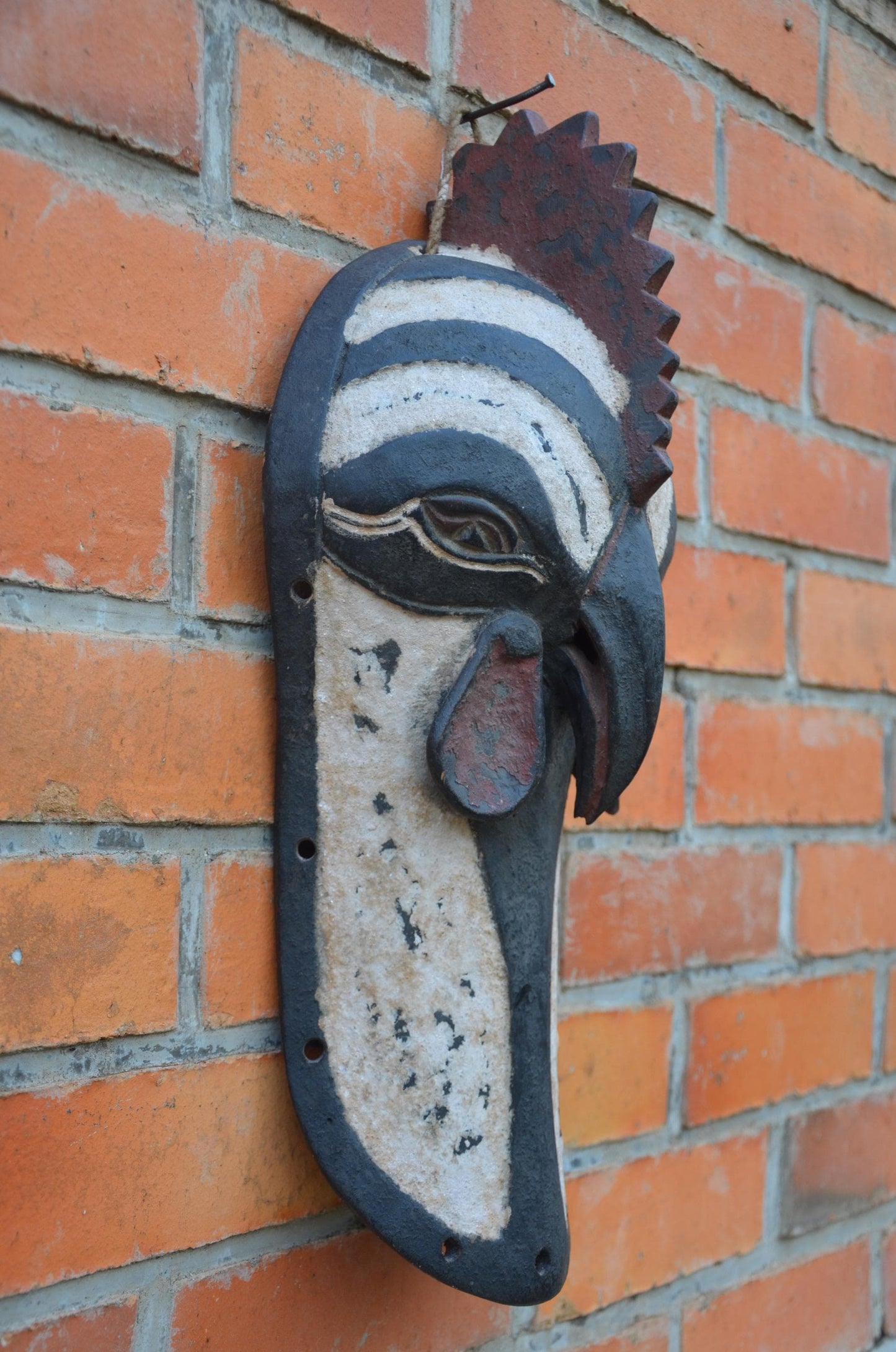 Authentic Zoomorphic Rooster/Cockerel Mask | Tribal Art