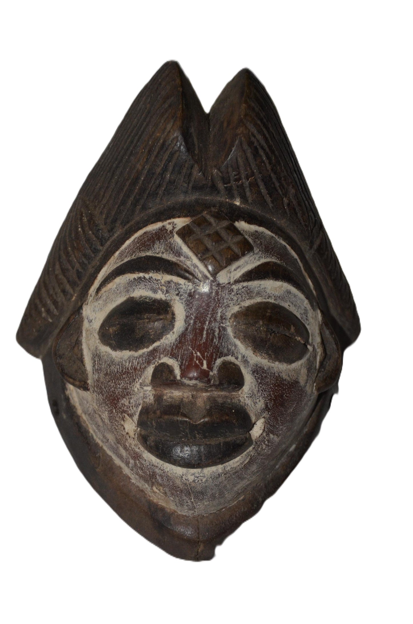 Authentic Bapunu Mask | Traditional Punu Art | Congolese Tribal Wall Art