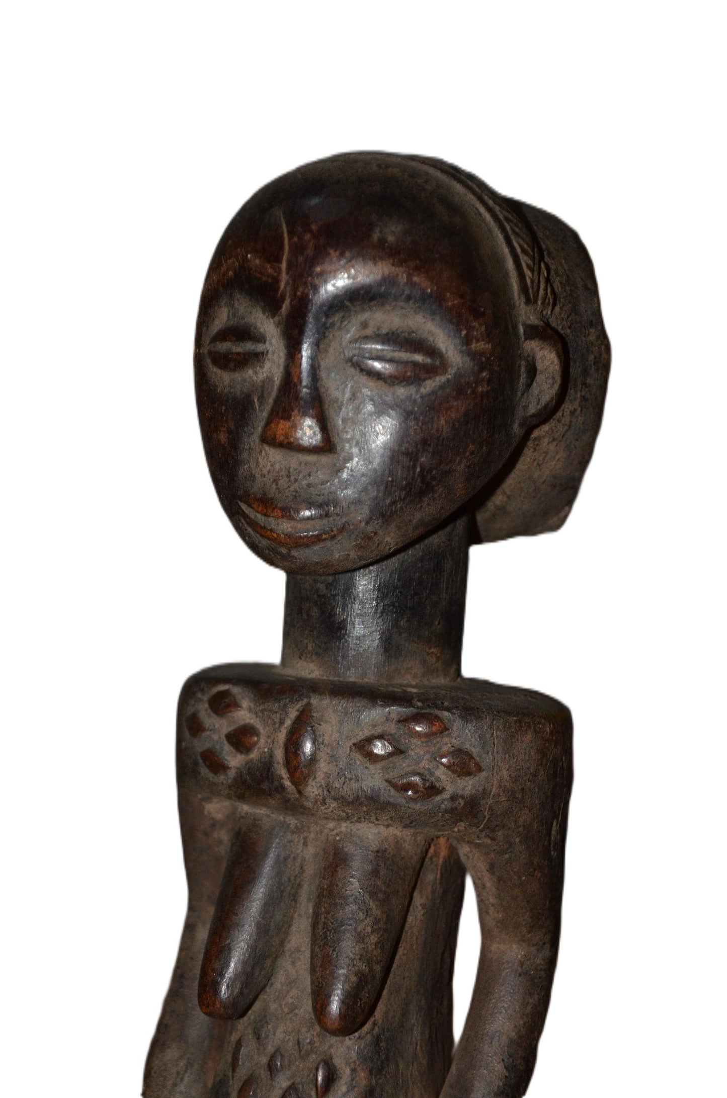 Authentic Luba Statue | Female Ancestral Figure | Congolese Tribal Art