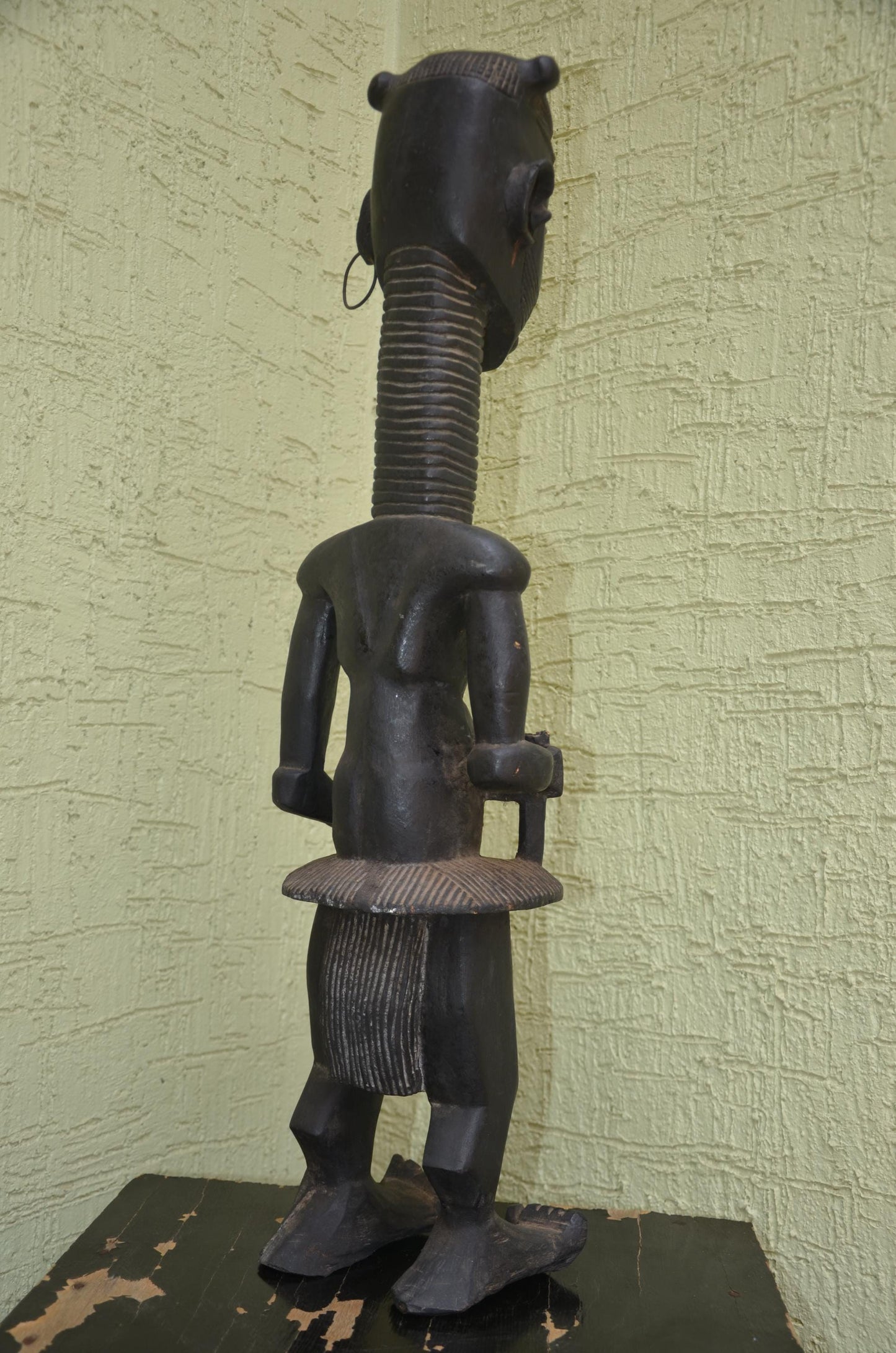 Kulango Tribal Figure â€“ 30" Hand-Carved Wood Ivory Coast Statue â€“ Art
