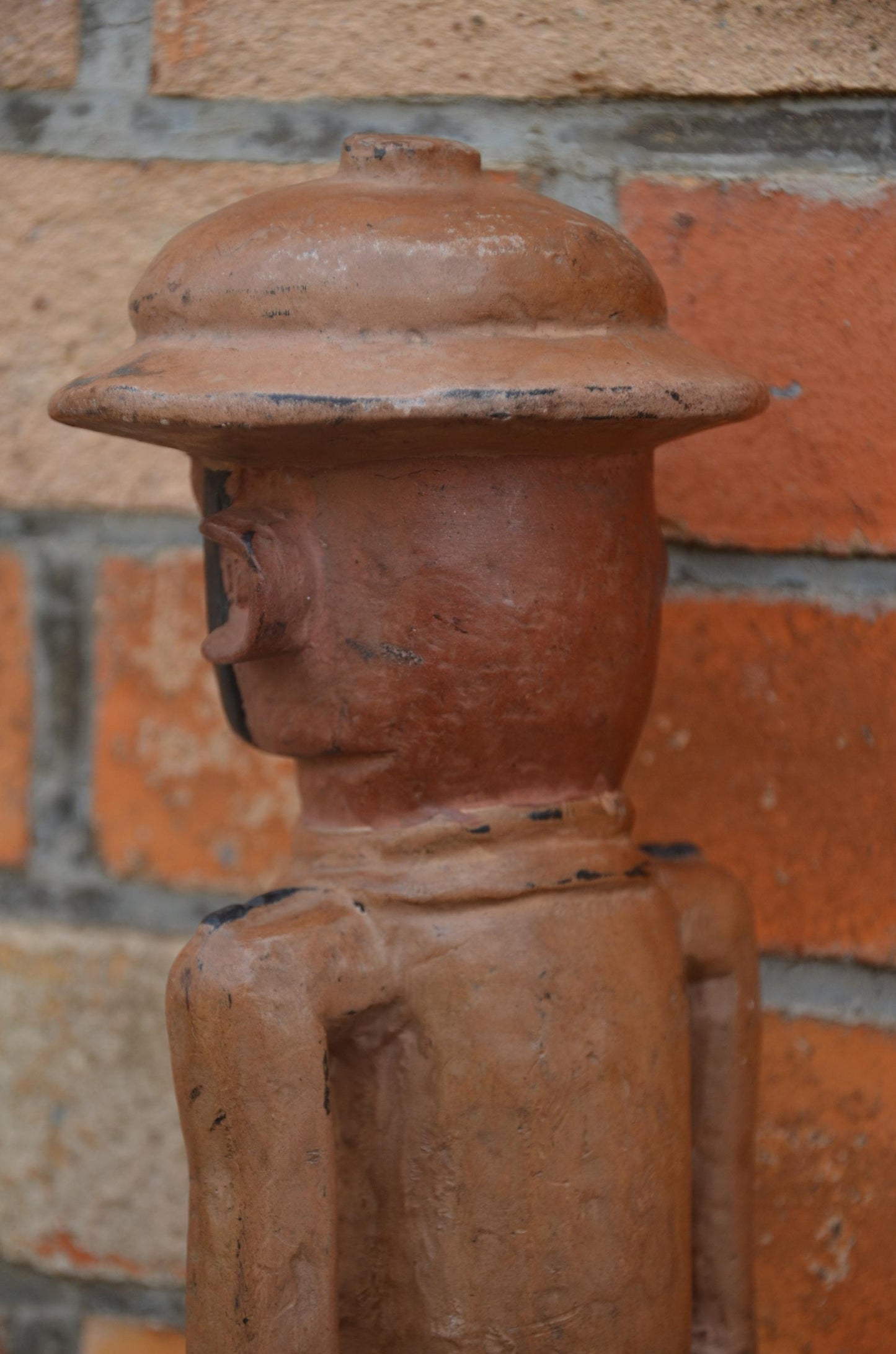 Authentic Colonial Master Statue | Historical African Folk Art