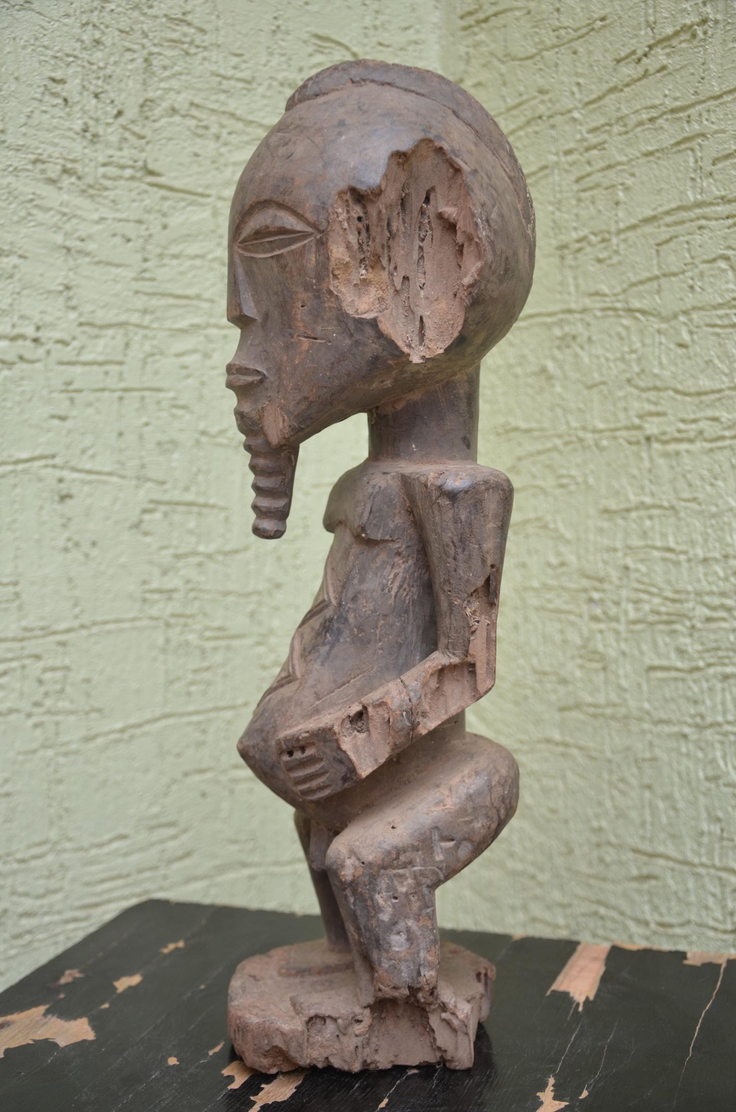 Male Singiti Statue â€“ 20" Hand-Carved Wood Hemba Ancestor Figure â€“ Congo Art.