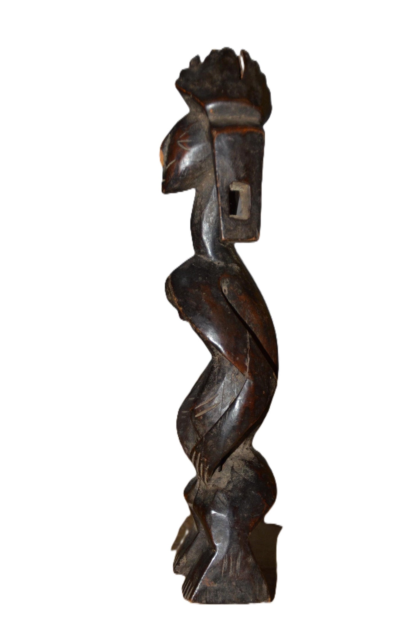 Authentic Mumuye Statue | Nigerian Tribal Figure | Abstract Wood Sculpture