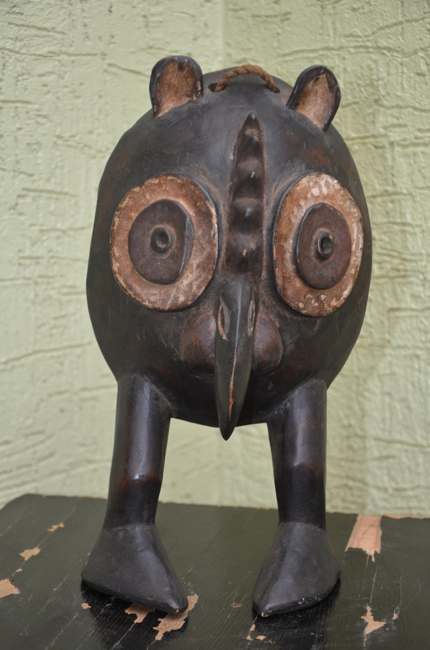 Authentic Zoomorphic Helmet Statue | Tribal Hybrid Art