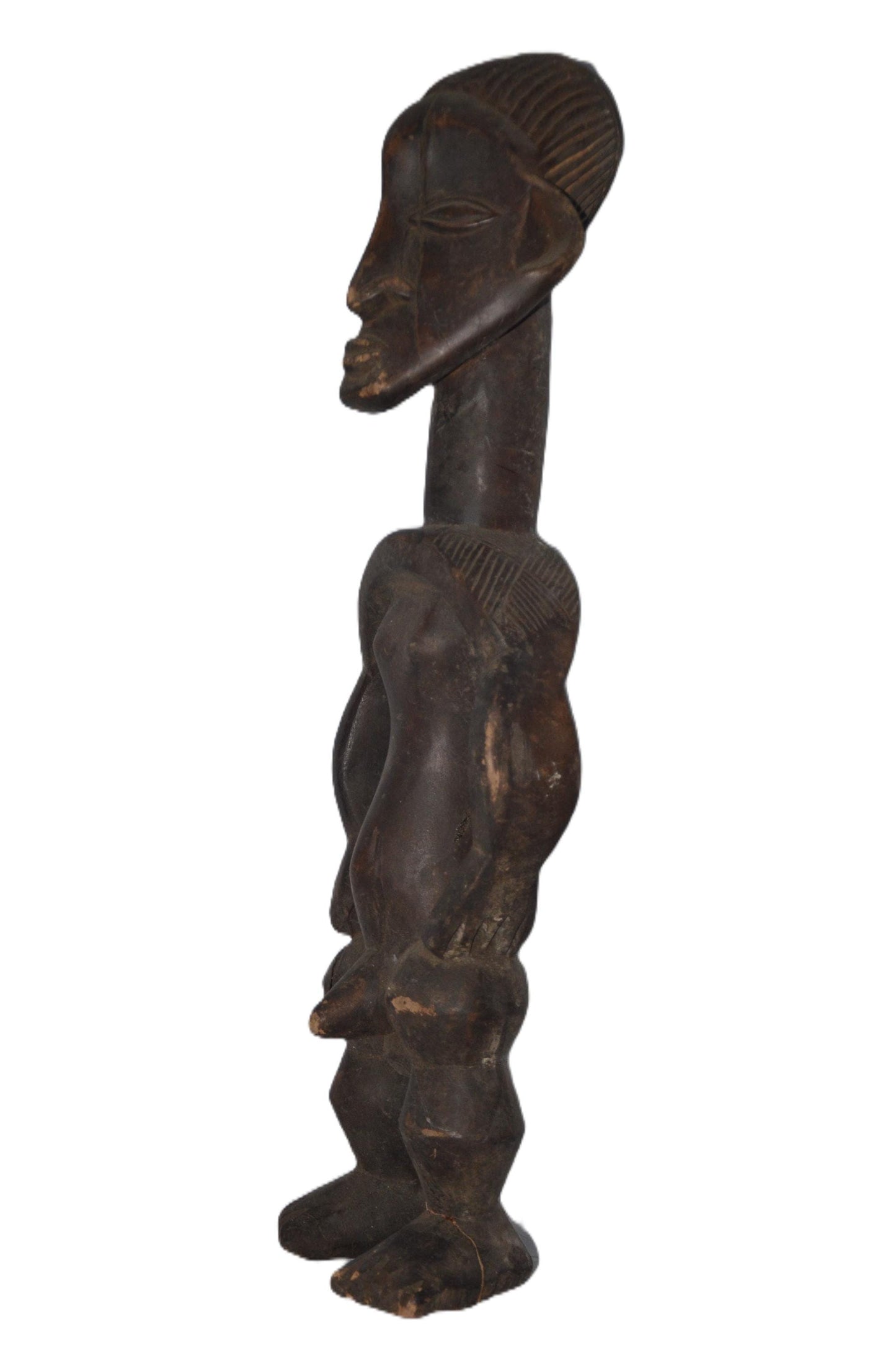 Azande Statue – African Tribal Figure, Handcarved Wooden Art Decor
