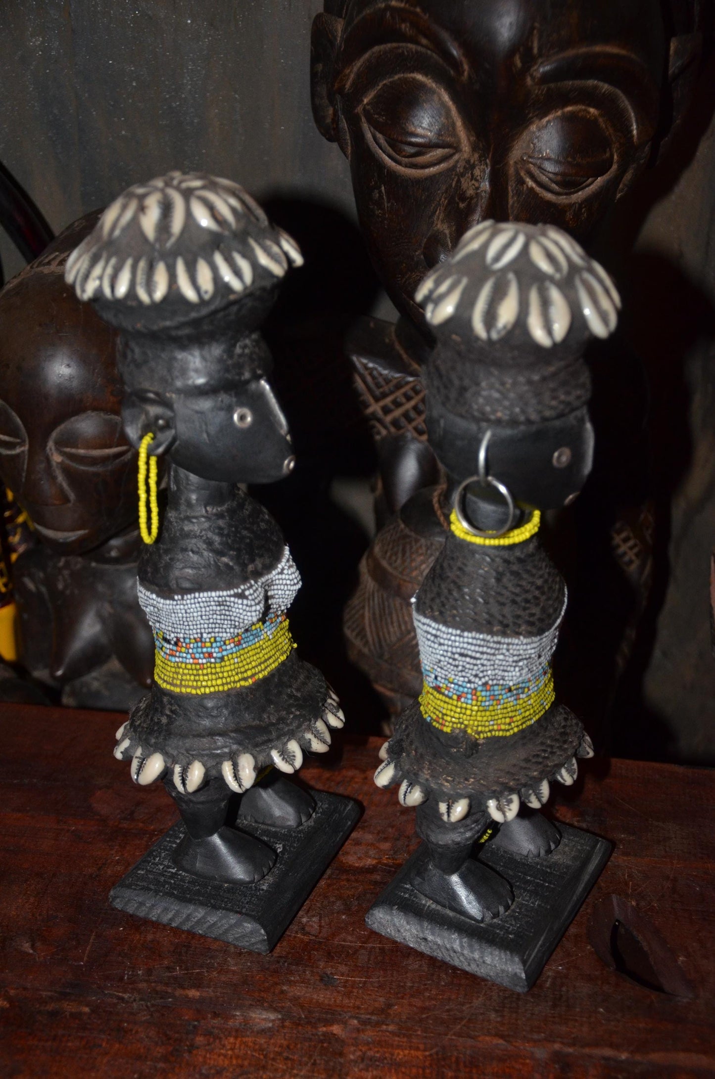 Authentic Namji Beaded Fertility Doll | Cameroonian Tribal Art