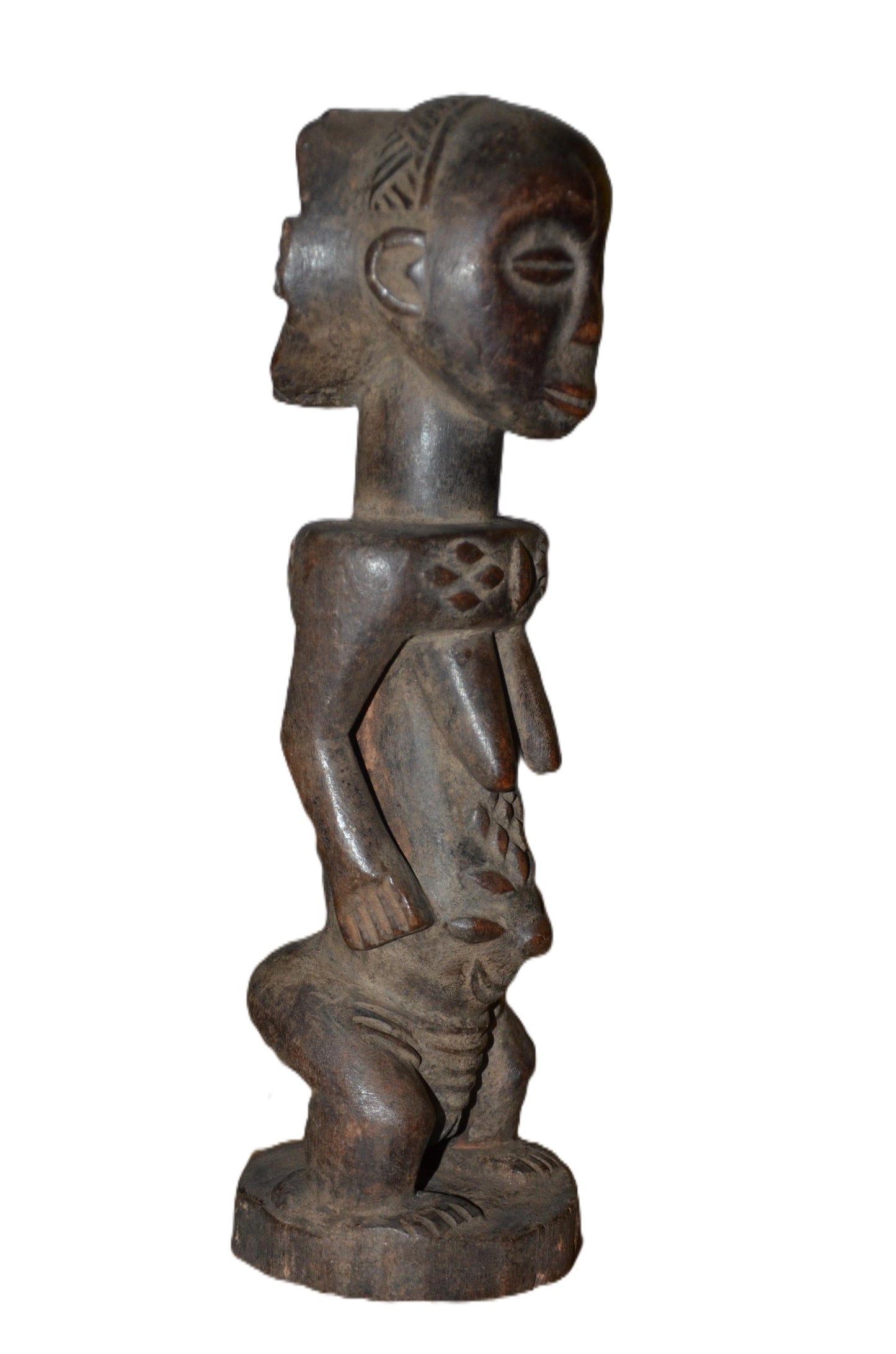 Authentic Luba Statue | Female Ancestral Figure | Congolese Tribal Art