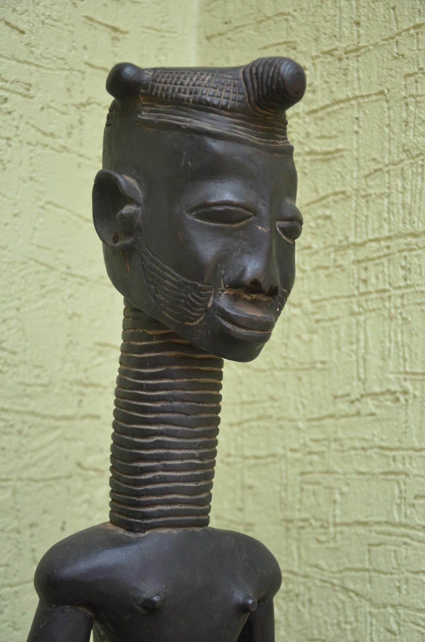 Kulango Tribal Figure â€“ 30" Hand-Carved Wood Ivory Coast Statue â€“ Art