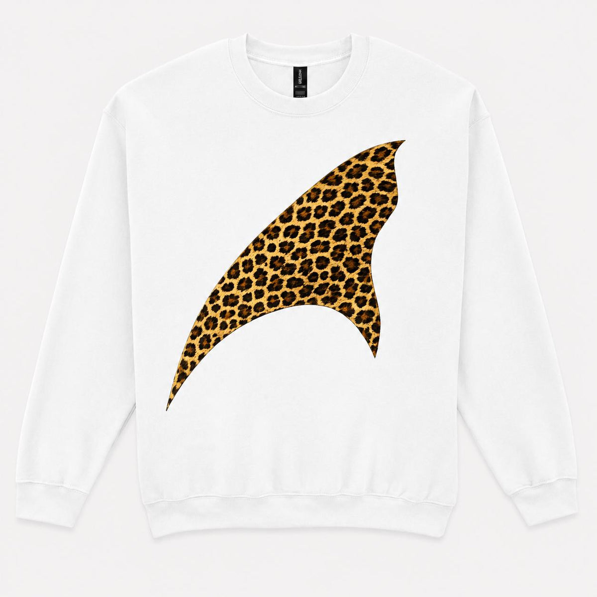Leopard Print Crewneck Sweatshirt, African Inspired Streetwear, Animal Print Graphic Sweater, Unisex Fall Sweatshirt