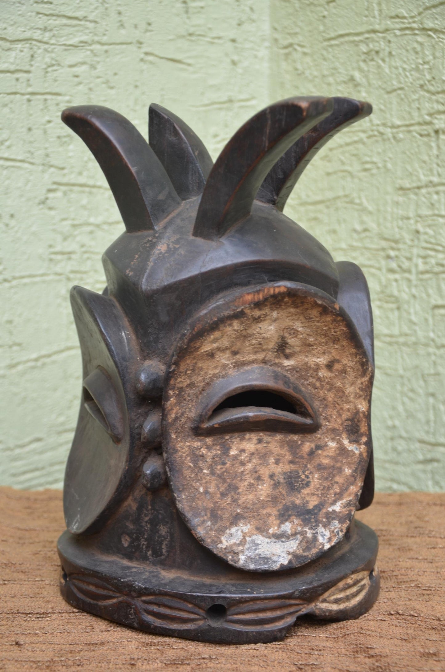Authentic Lulua Helmet Mask | Congolese Tribal Art | Monumental