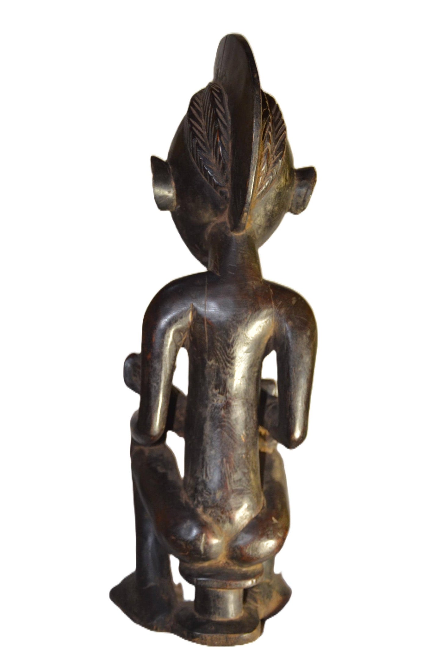 Authentic Chokwe Statue | Maternity Ancestral Figure | Congolese Art
