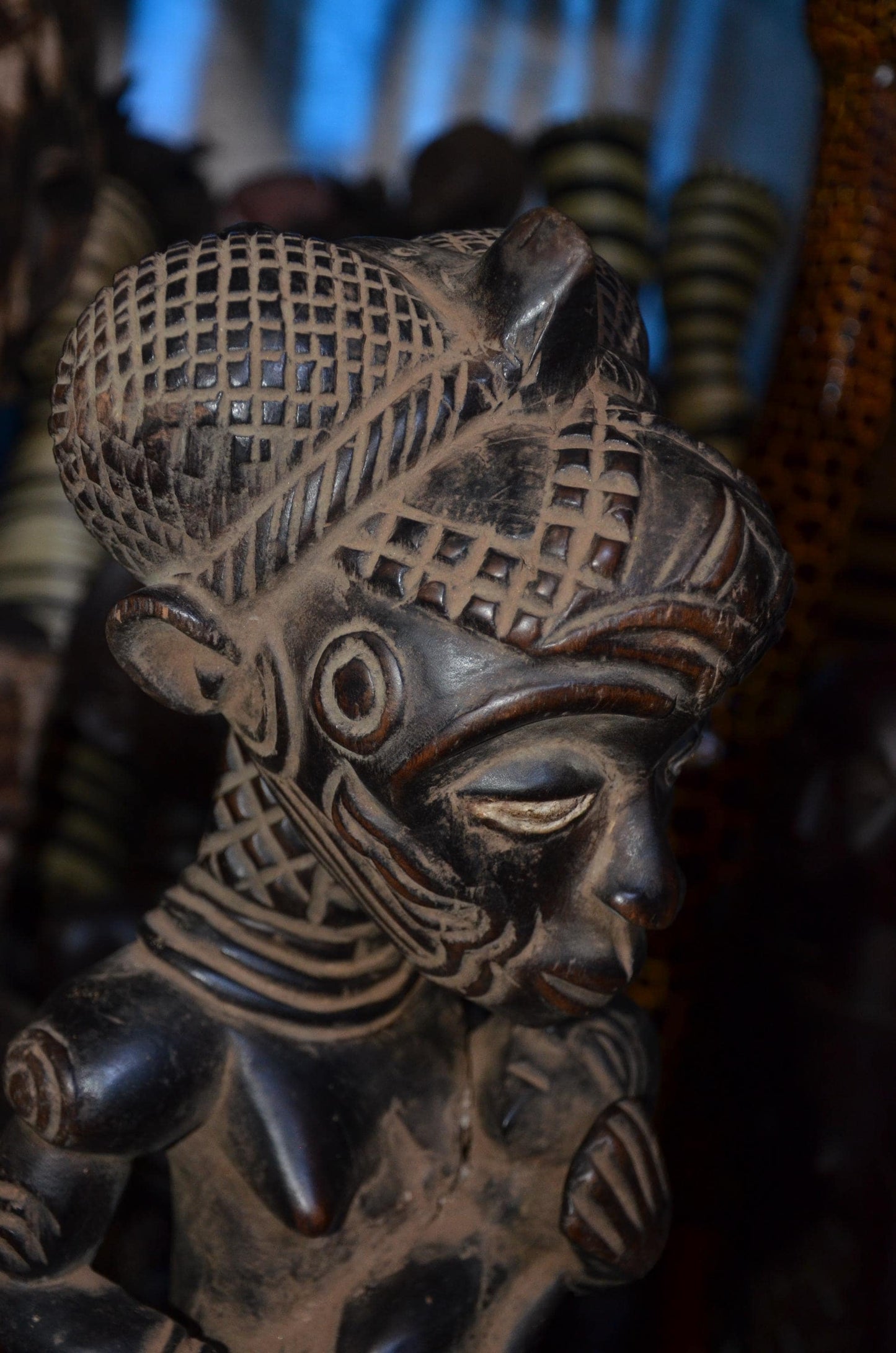Authentic Lulua Maternity Figure | Bena Lulua Sculpture | African Tribal Art