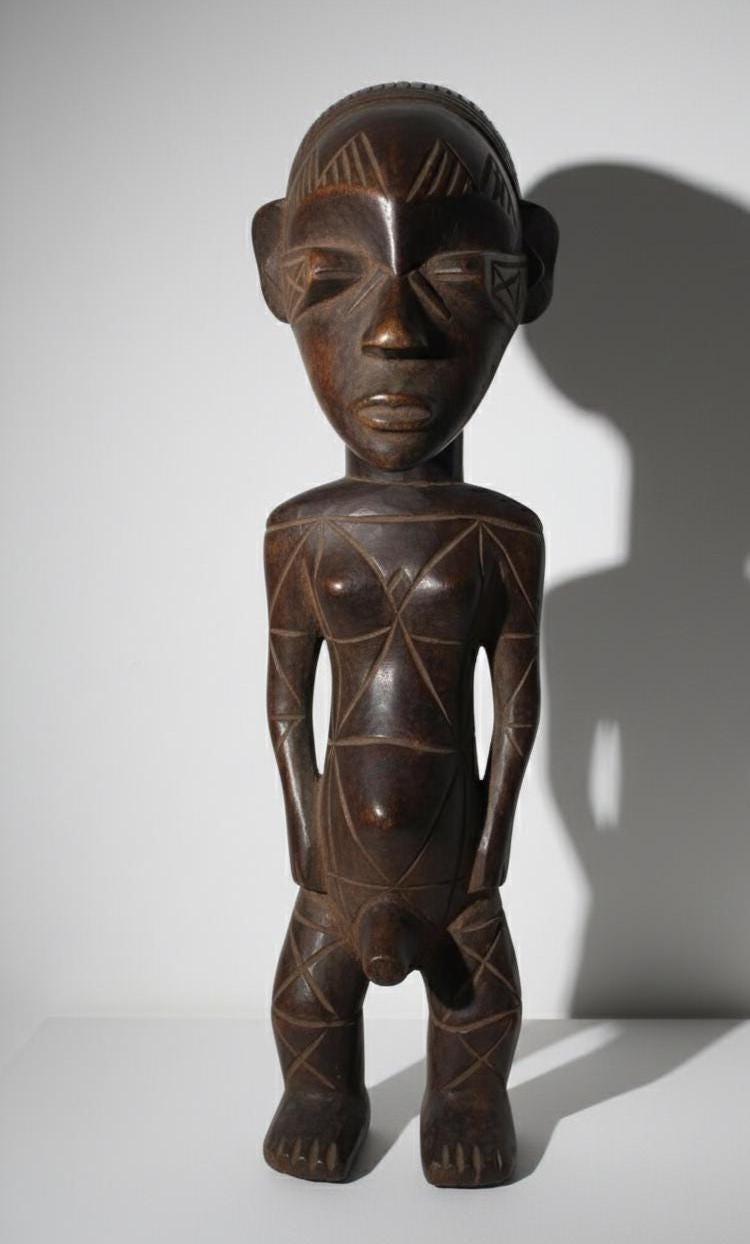 Mangbetu Statue – African Tribal Sculpture, Handmade Ethnic Art, Cultural Decor