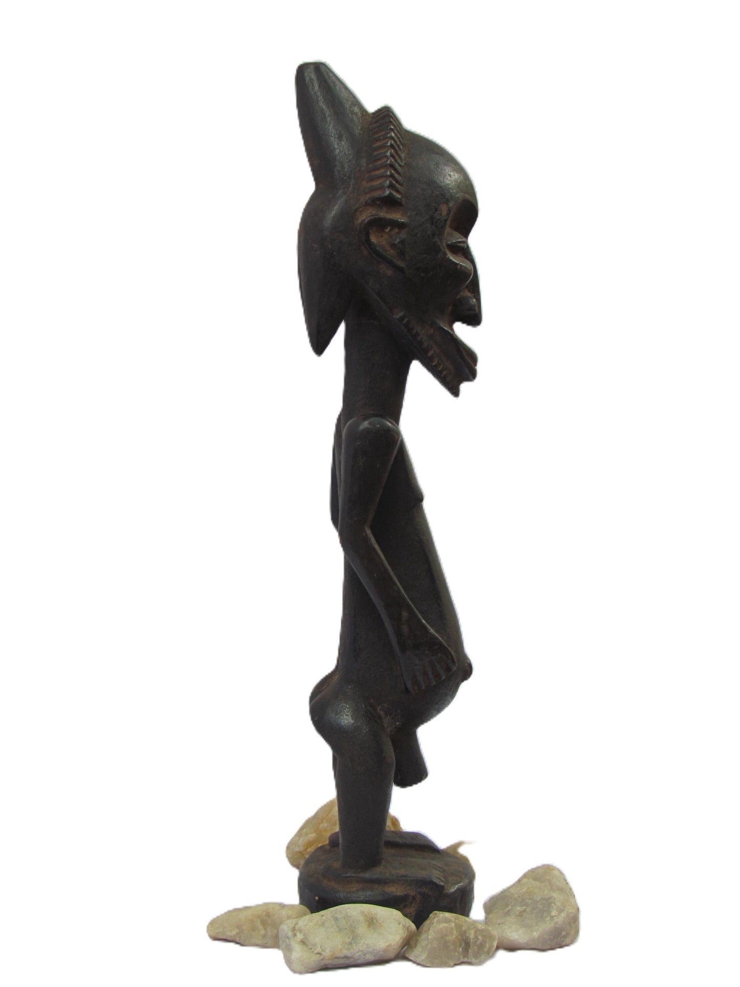 Figure d'ancêtre masculin Hemba – Sculpture tribale Singiti – Art africain sculpté à la main du Congo belge (RDC)