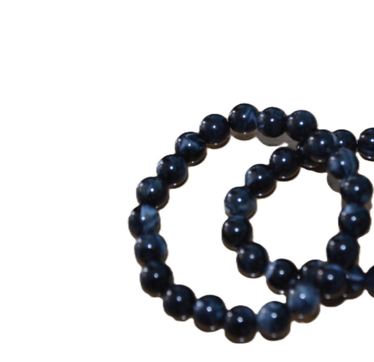 Black Stone Rwandan Beaded Bracelet, Handmade African Geometric Monochrome Jewelry, Tribal Cuff (1Pc)