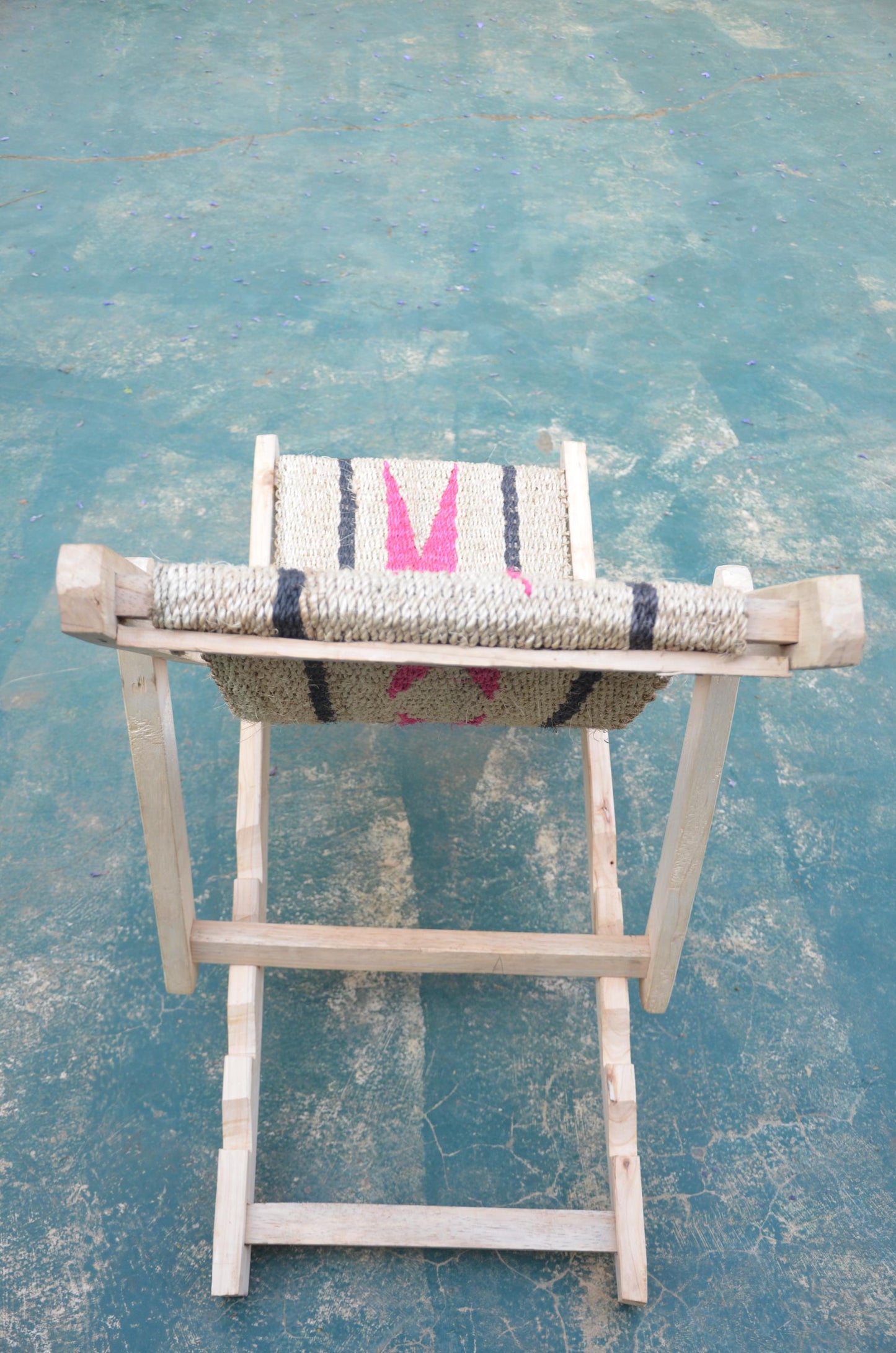 Hand-Woven African Sling Chair | Modern Bohemian Deck Chair