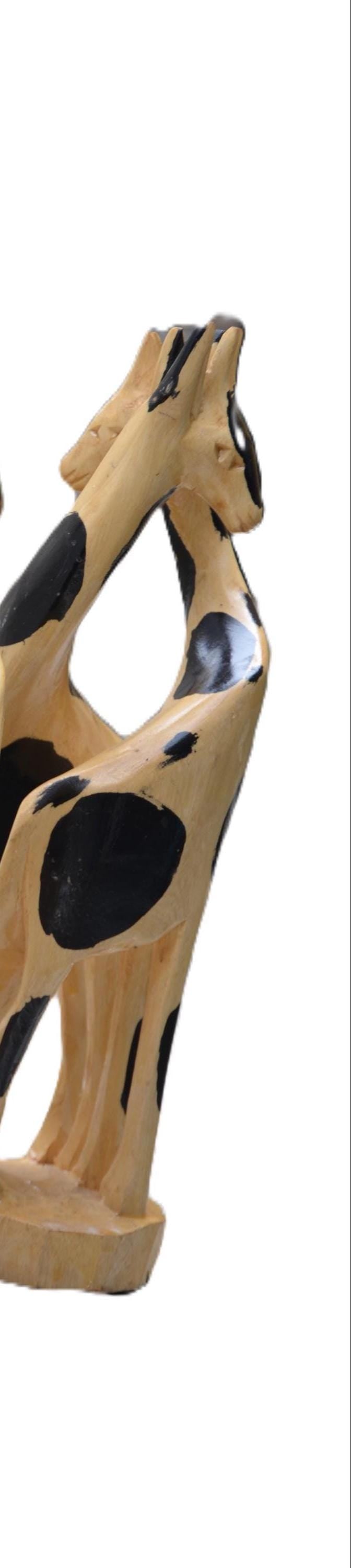 Decorating Giraffes – Hand-Carved Wooden African Sculpture