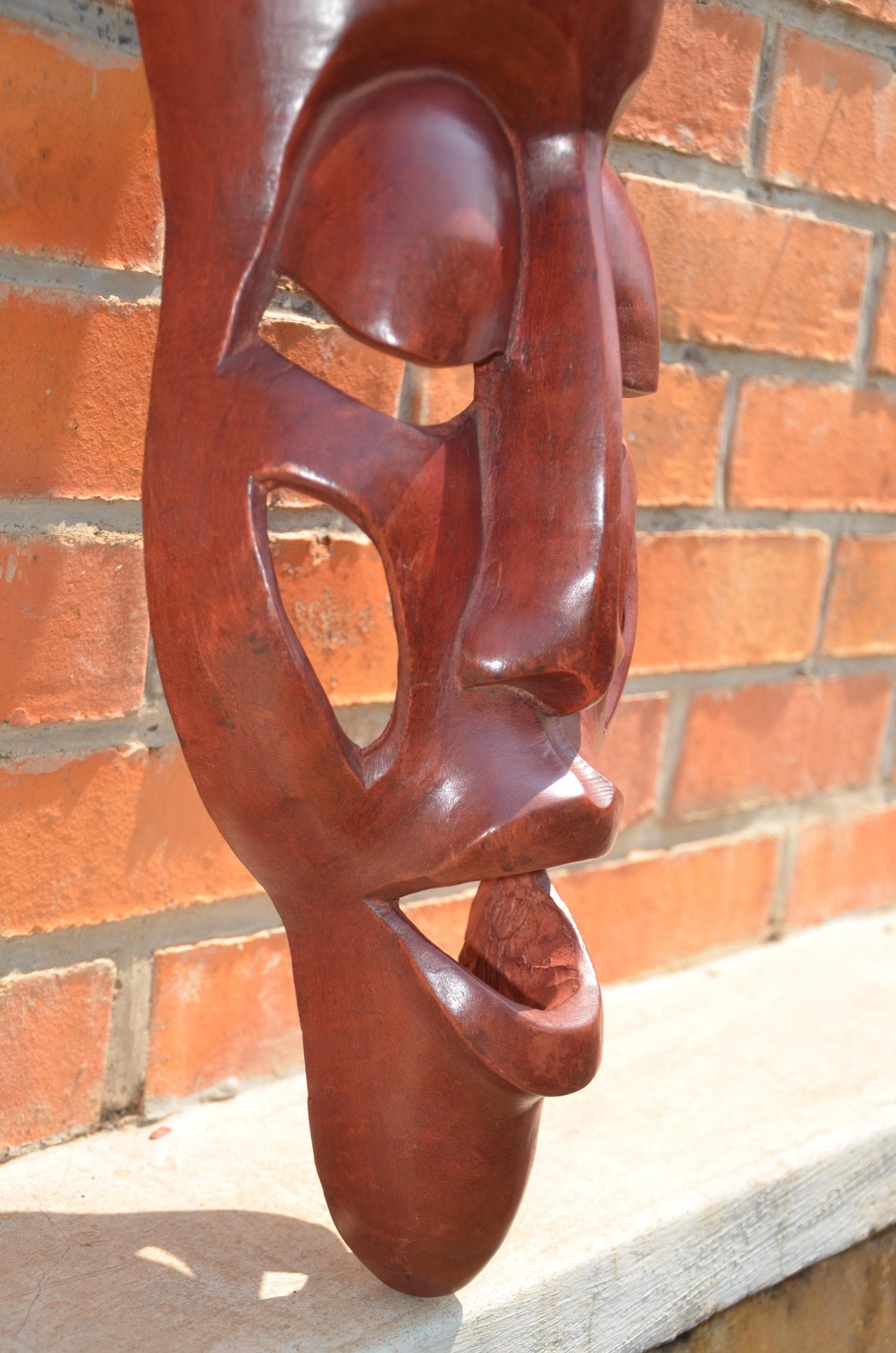 Authentic Large Rwandan Decorative Wall Mask | East African Art