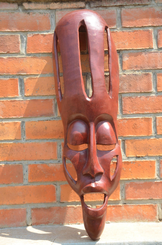 Authentic Large Rwandan Decorative Wall Mask | East African Art