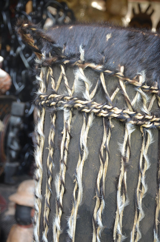 Traditional Rwandan Drum | Hand-Carved Percussion | Authentic African Art