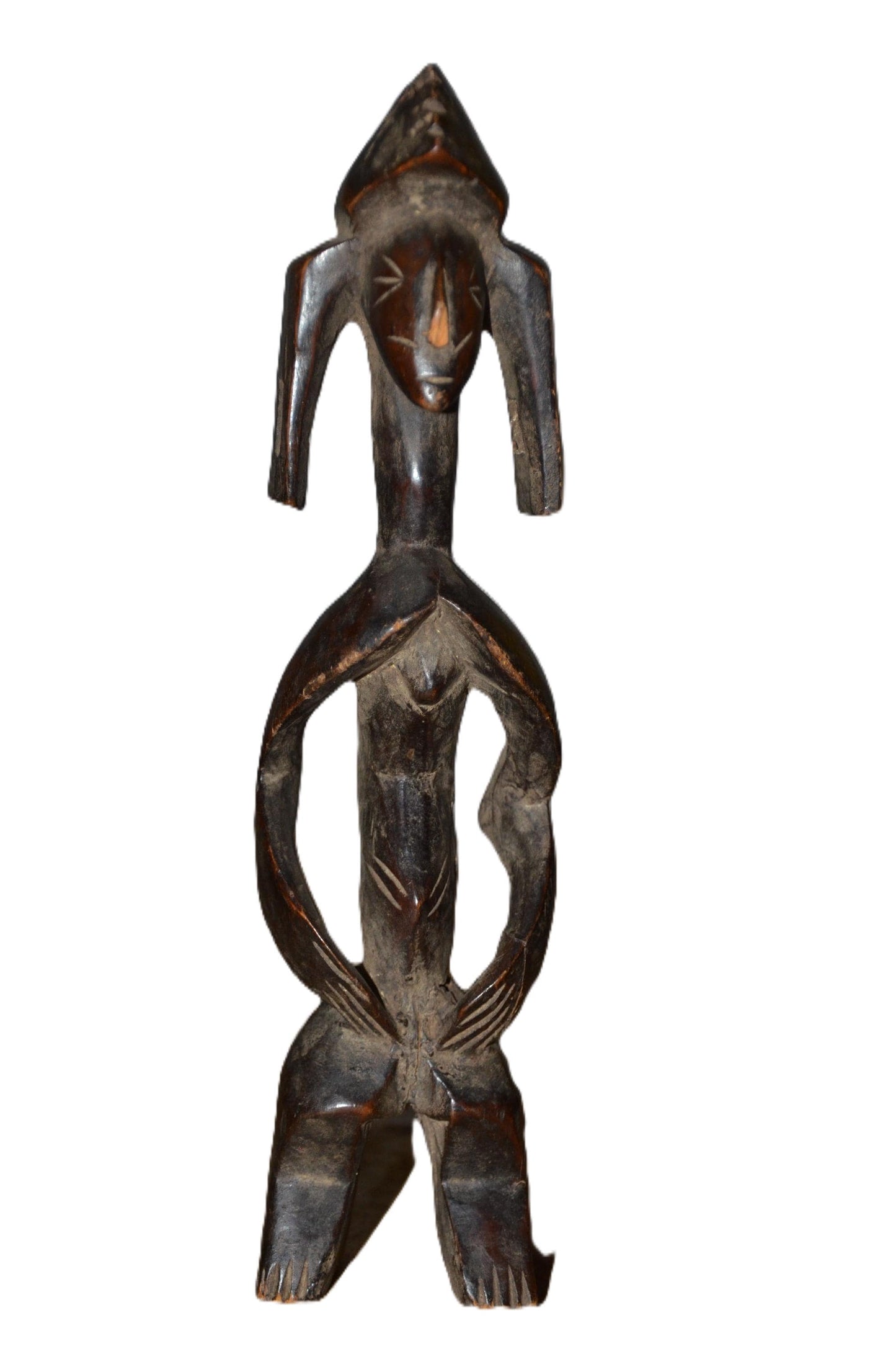 Authentic Mumuye Statue | Nigerian Tribal Figure | Abstract Wood Sculpture