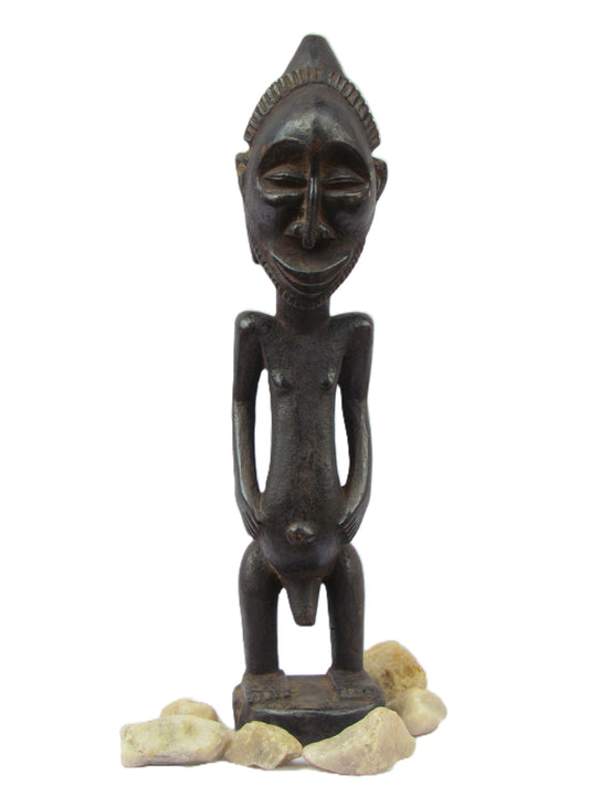 Figure d'ancêtre masculin Hemba – Sculpture tribale Singiti – Art africain sculpté à la main du Congo belge (RDC)