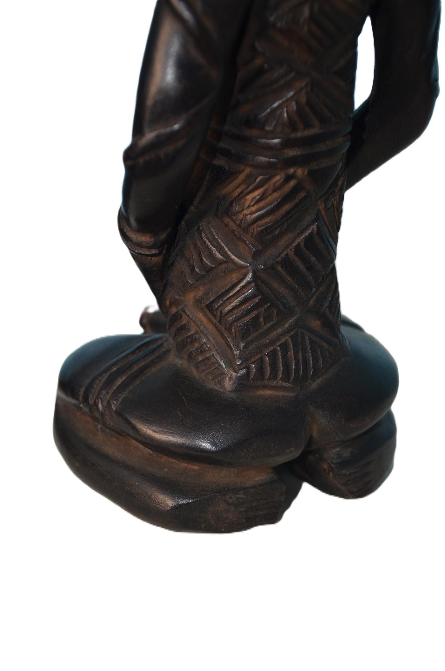 Ndengese African Wood Statue, Hand-Carved Congo Ancestor Figure